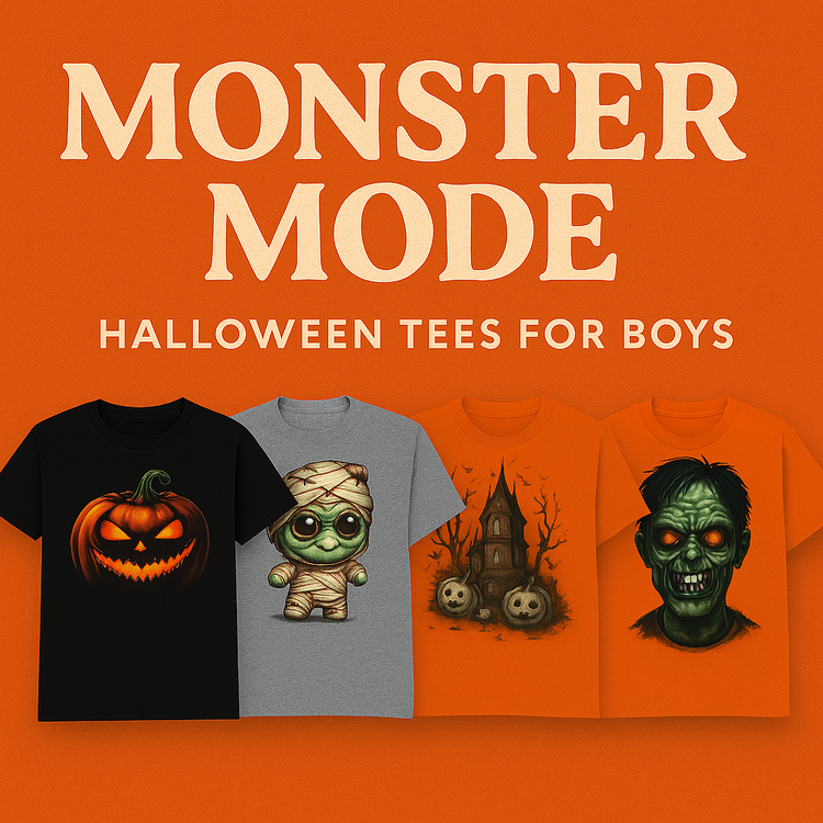 Monster Mode: Halloween Tees for Youth Boys