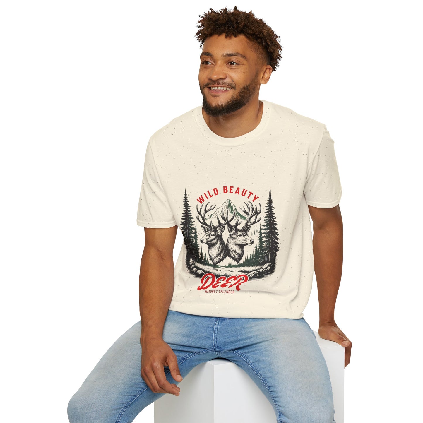 Wild Beauty Deer T-Shirt, Nature Lover Tee, Wildlife Gift, Unisex Tee, Rustic Home Décor