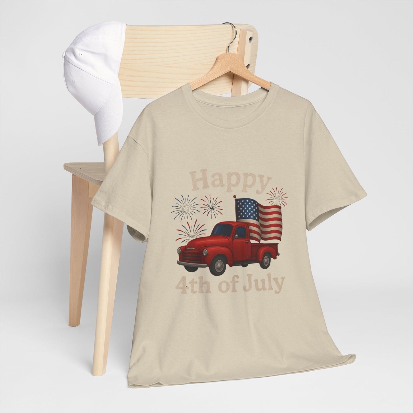 π Happy 4th of July Truck Tee β Patriotic Vintage Pickup Shirt