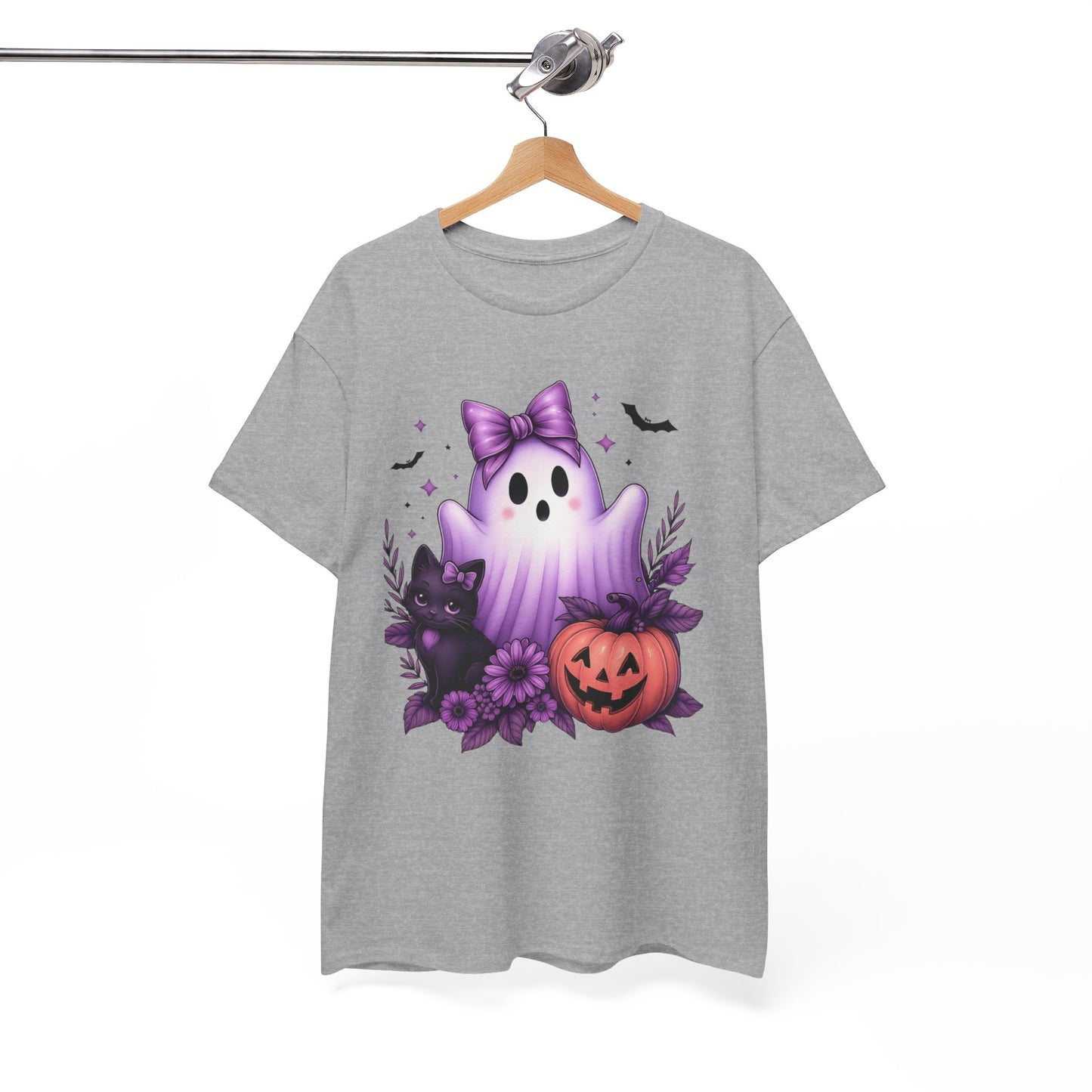 Pastel Halloween Ghost Cat Tee