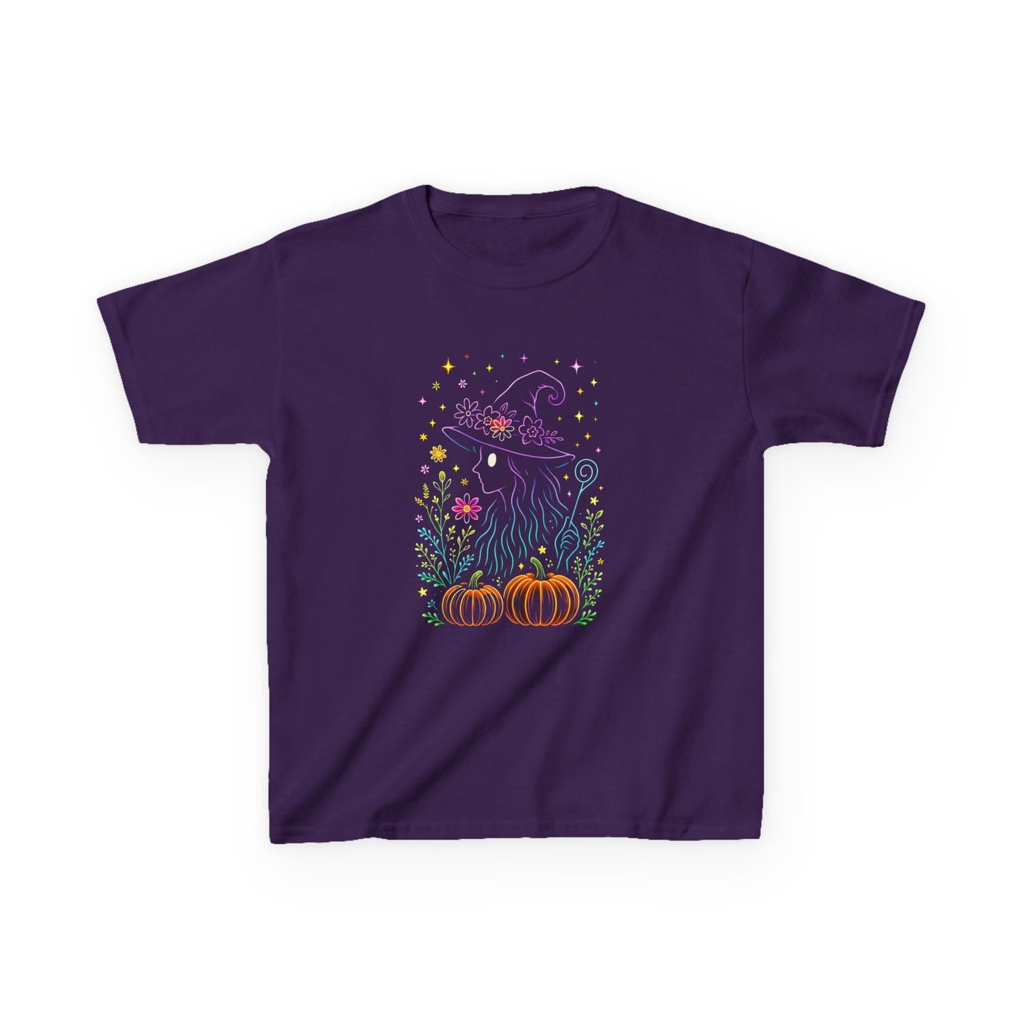 Pastel Witch Silhouette Dinosaur Tee - Holiday Fun!
