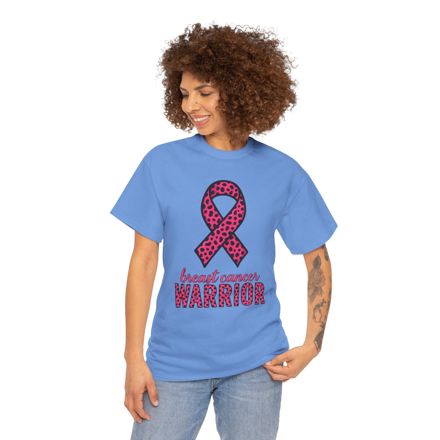 Pink Leopard Ribbon Breast Cancer Awareness Tee