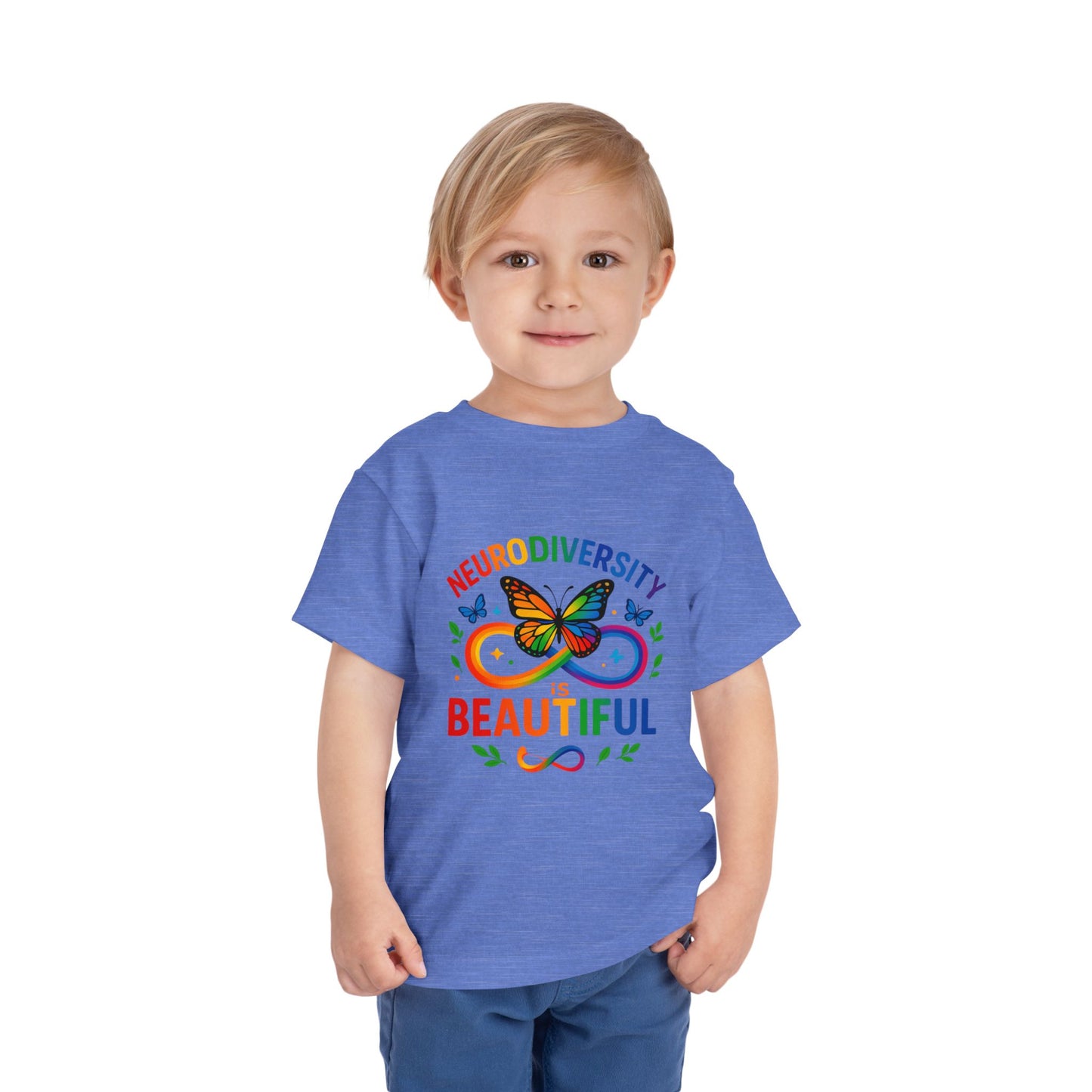 Toddler T-Shirt Colorful Butterfly Rainbow Infinity Symbol Acceptance Shirt