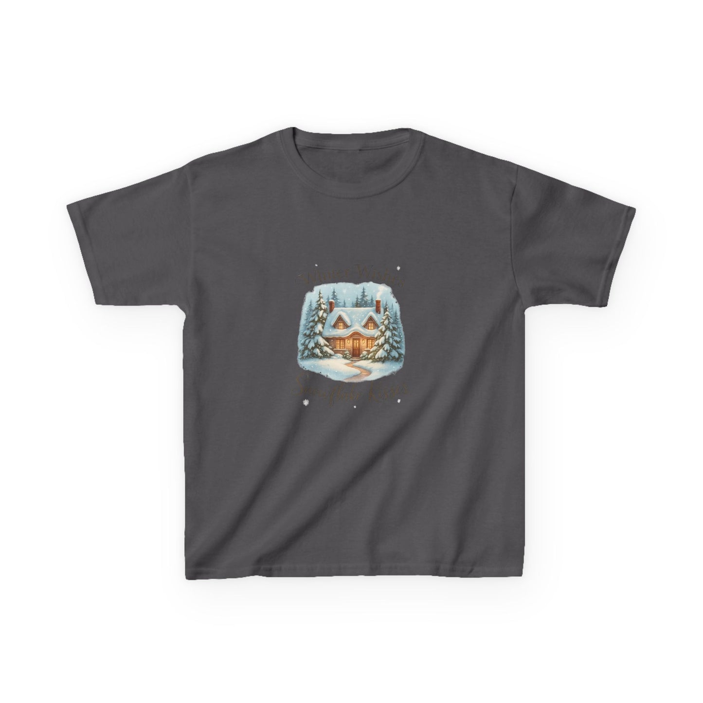 Winter Wishes Dinosaur Tee - Cozy Cottage & Snow