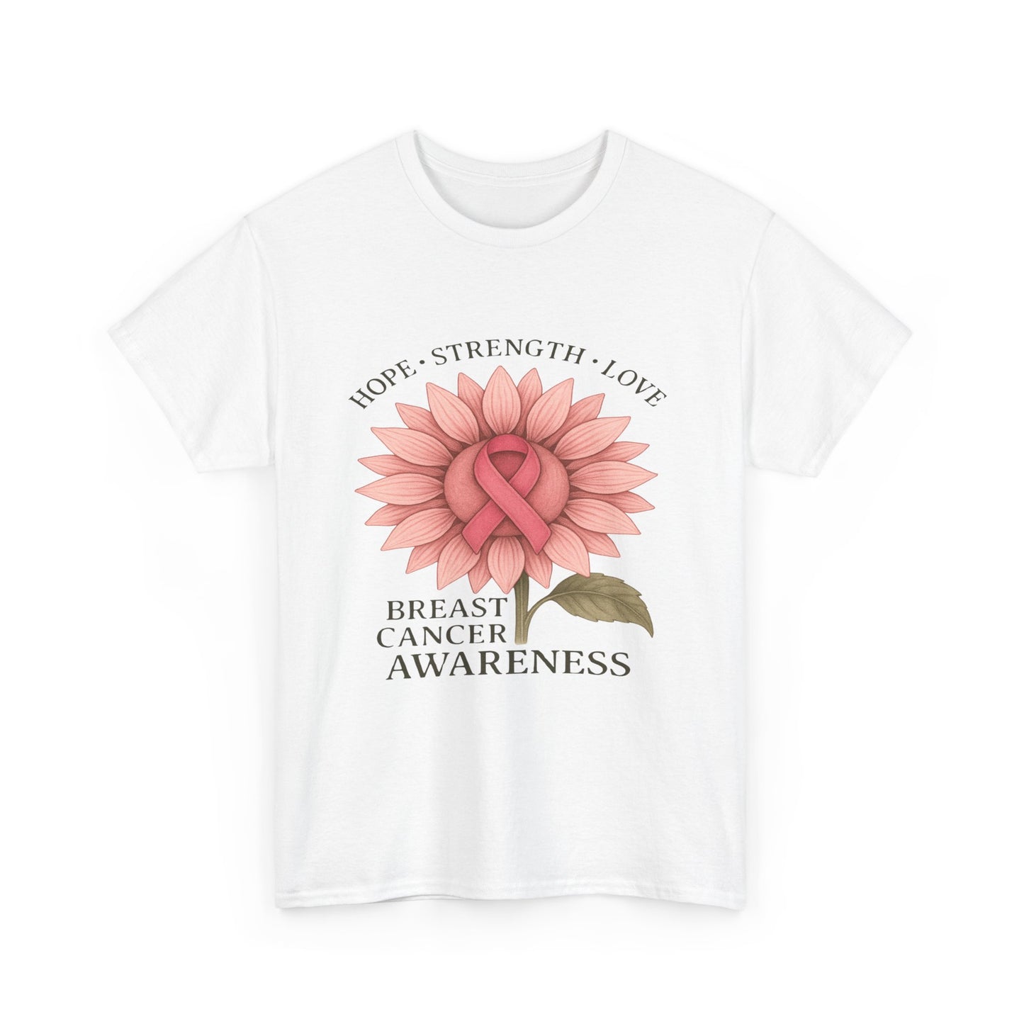 Hope Flower Breast Cancer Awareness Tee
