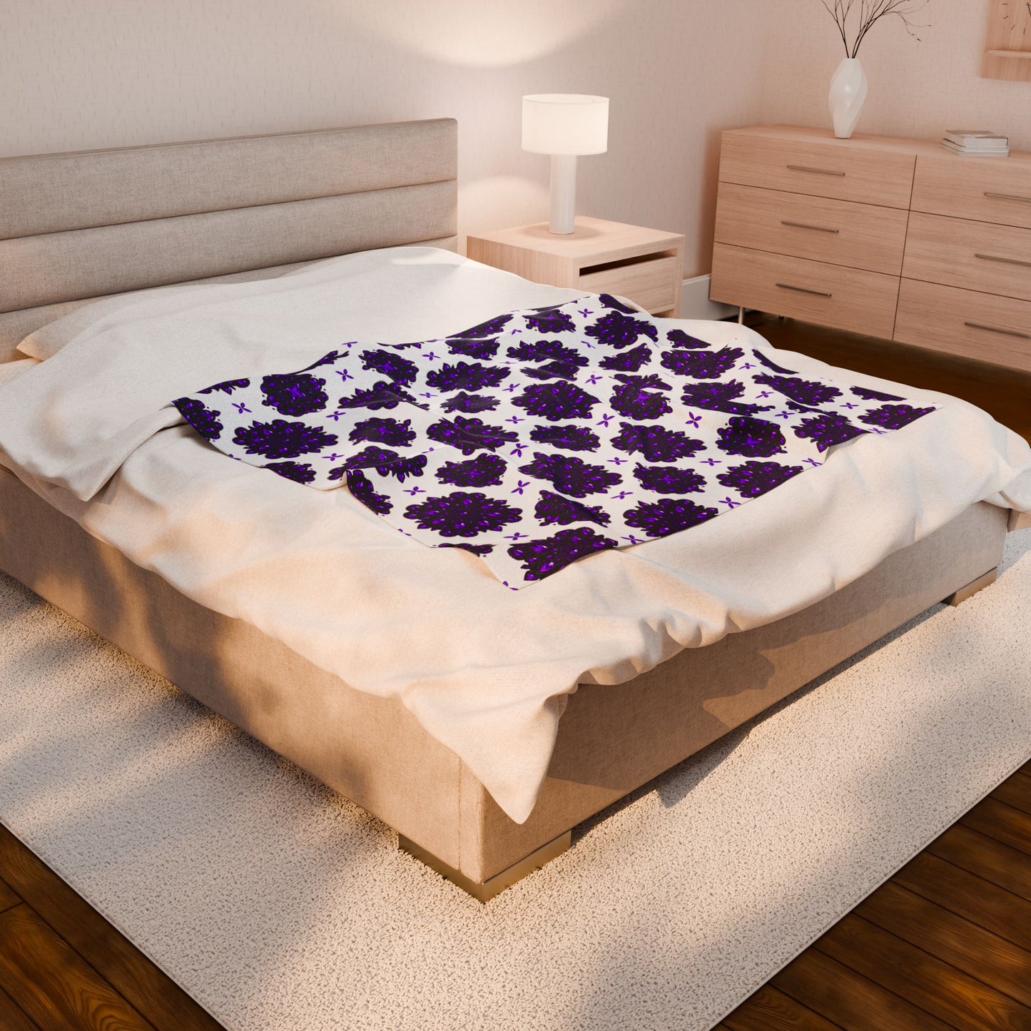 Cozy Velveteen Plush Blanket - Luxurious Soft Throw for Home, Gift for Winter, Boho Decor, Couch Blanket, Spa Essentials