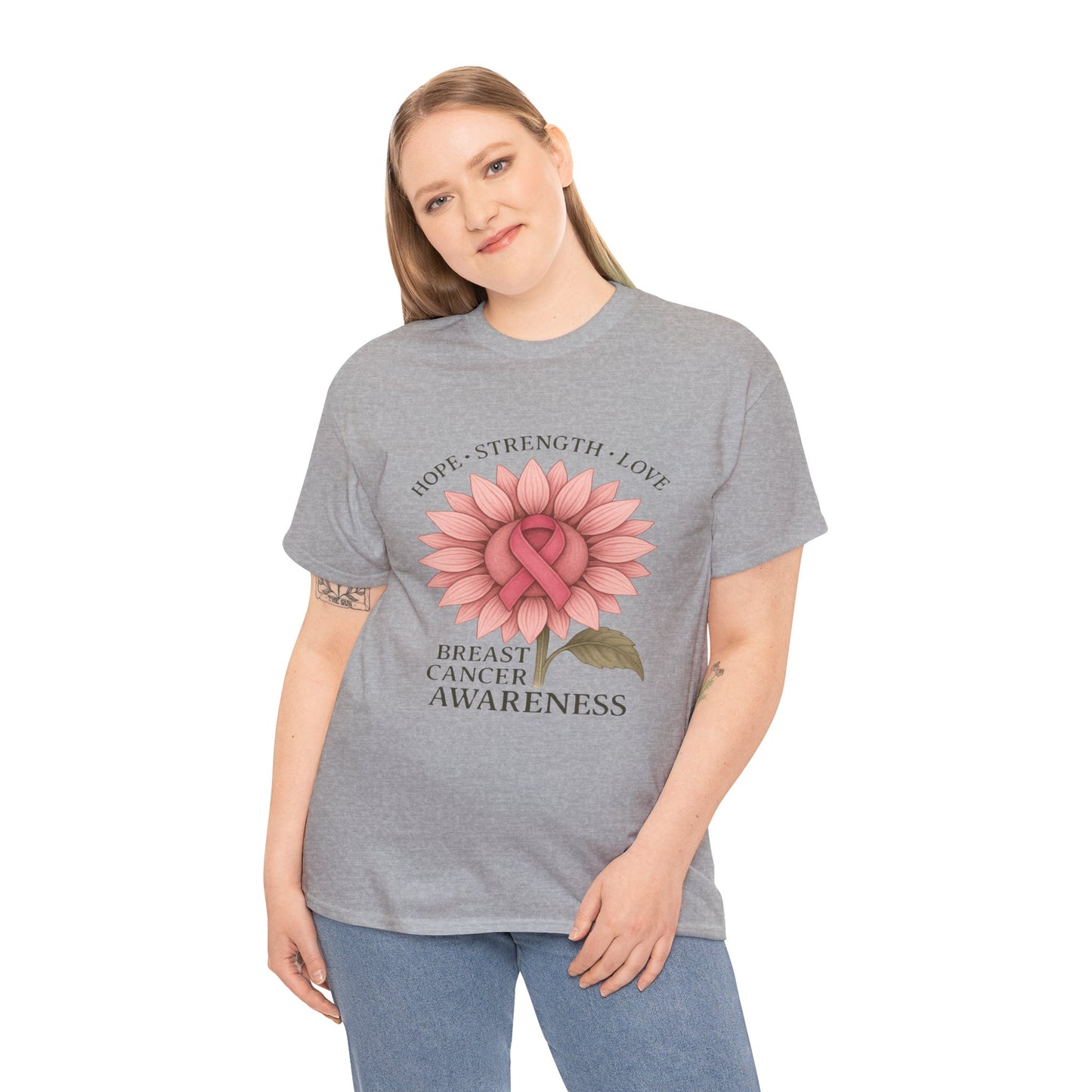 Hope Flower Breast Cancer Awareness Tee