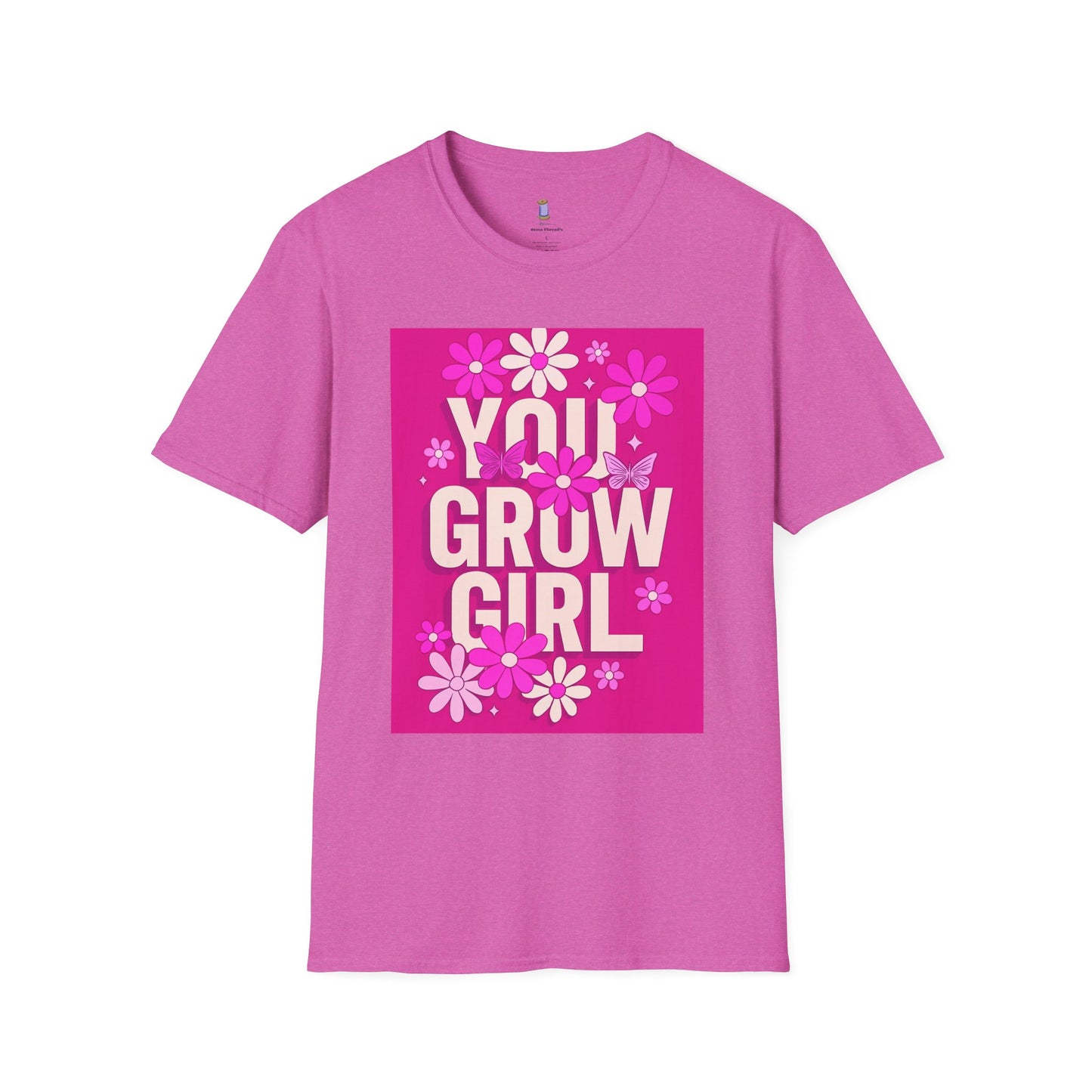 You Grow Girl Floral T-Shirt, Cute Feminine Tee, Gift for Her, Empowerment Shirt, Spring Fashion, Positive Vibes