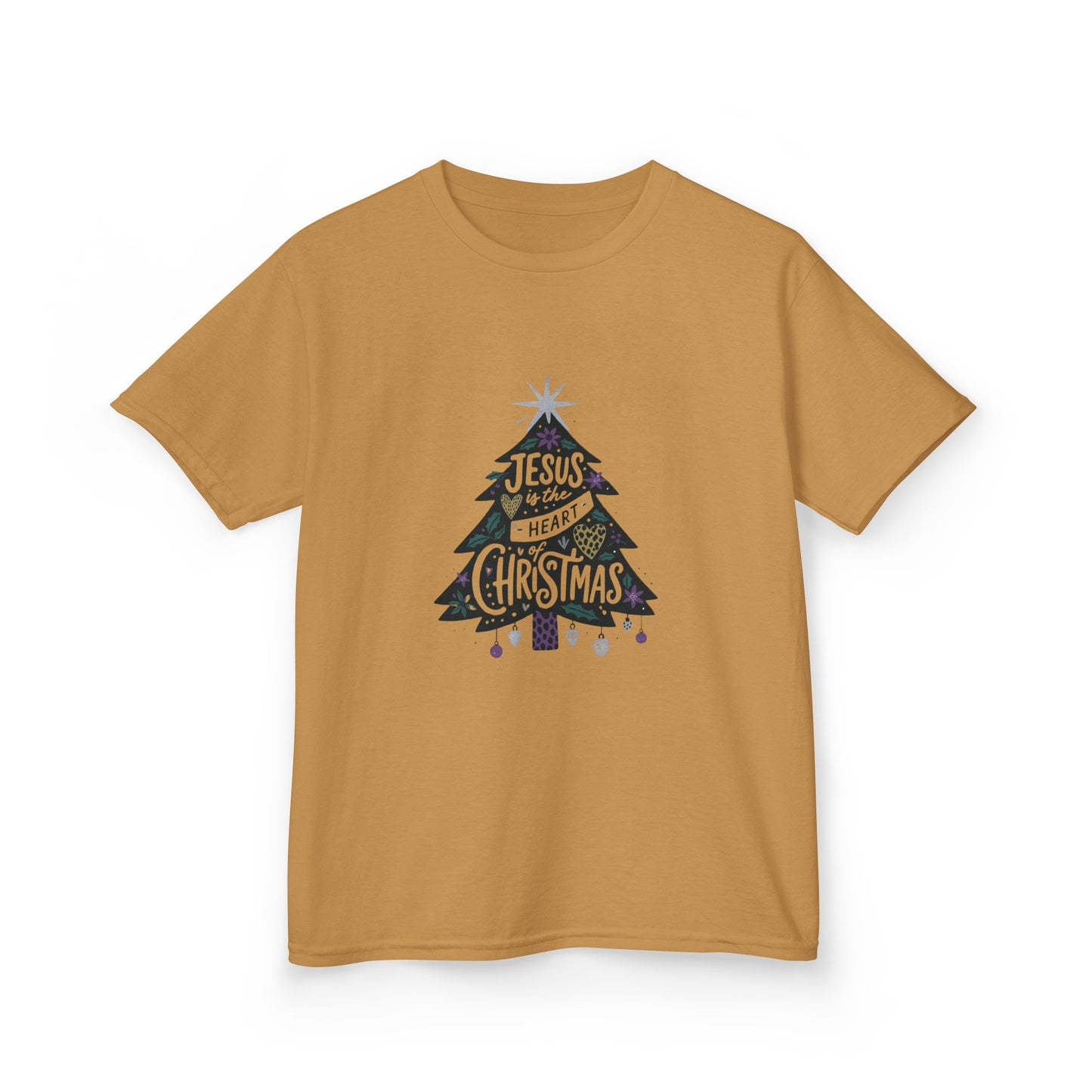 Jesus is the Heart of Christmas Tee - Dinosaur Kids Shirt