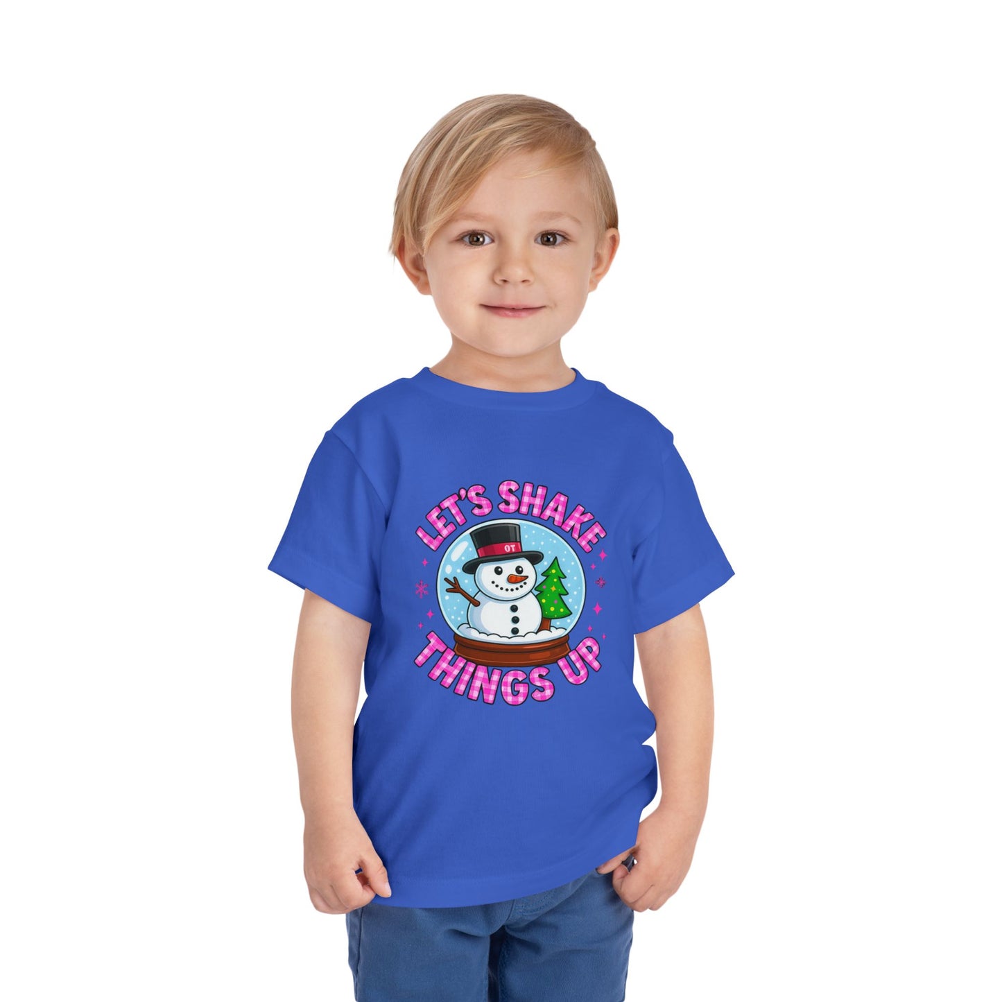 Let's Shake Things Up! Snow Globe Toddler Christmas Tee