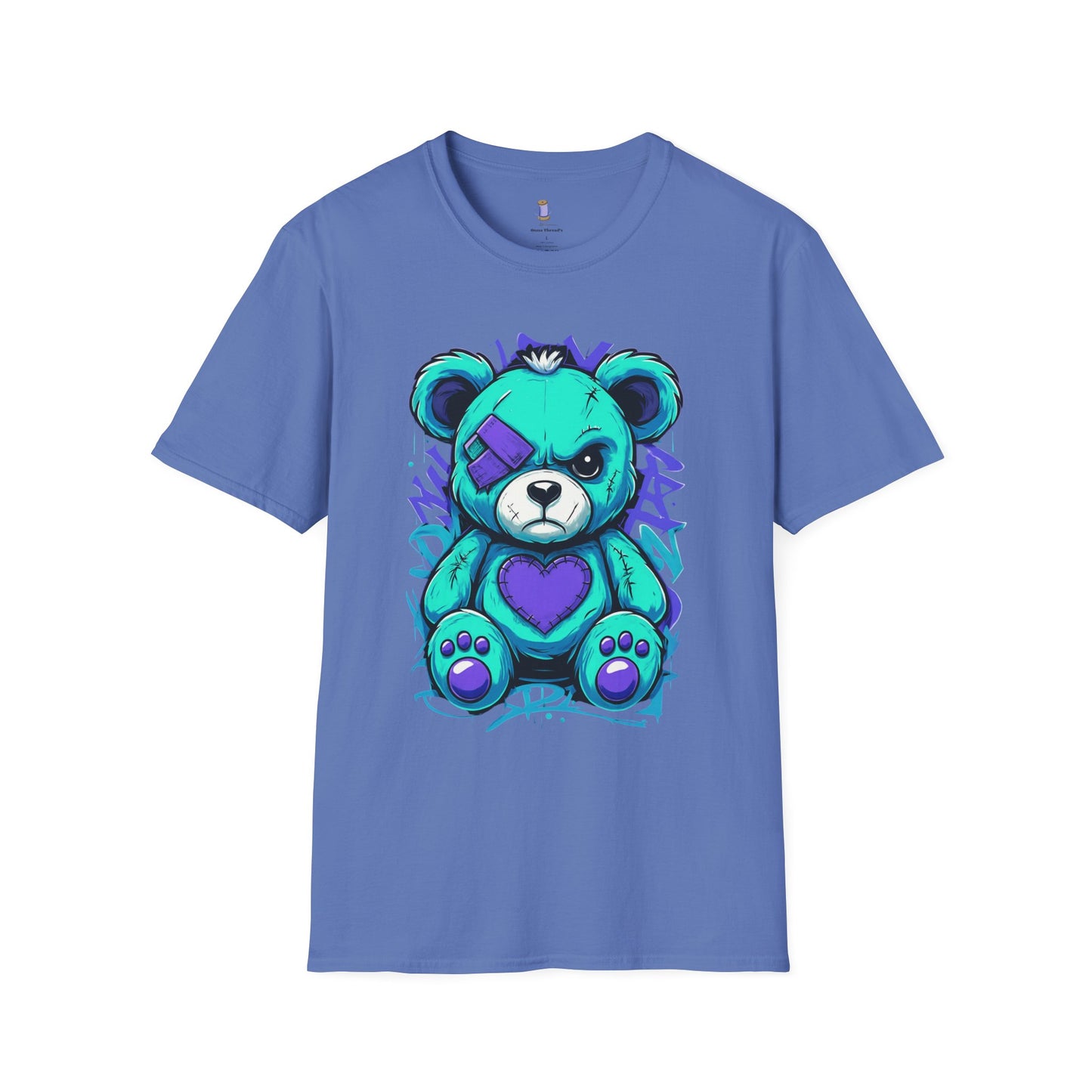 Adorable Grumpy Bear Unisex Softstyle T-Shirt | Cute Graphic Tee, Casual Wear, Gift for Animal Lovers, Birthday Present, Fun Fashion