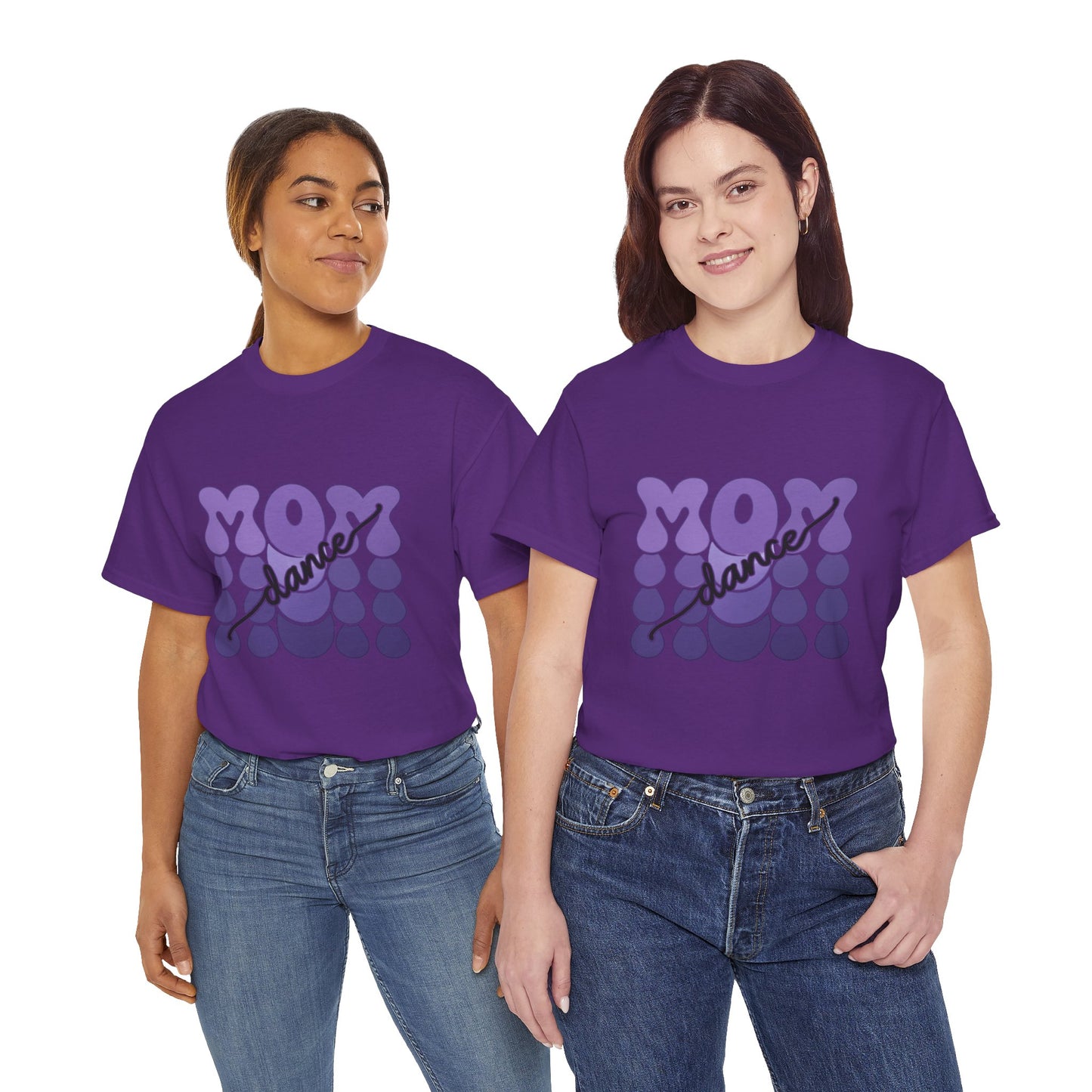 MOM Dance – Purple Letter Stage Spirit Tee
