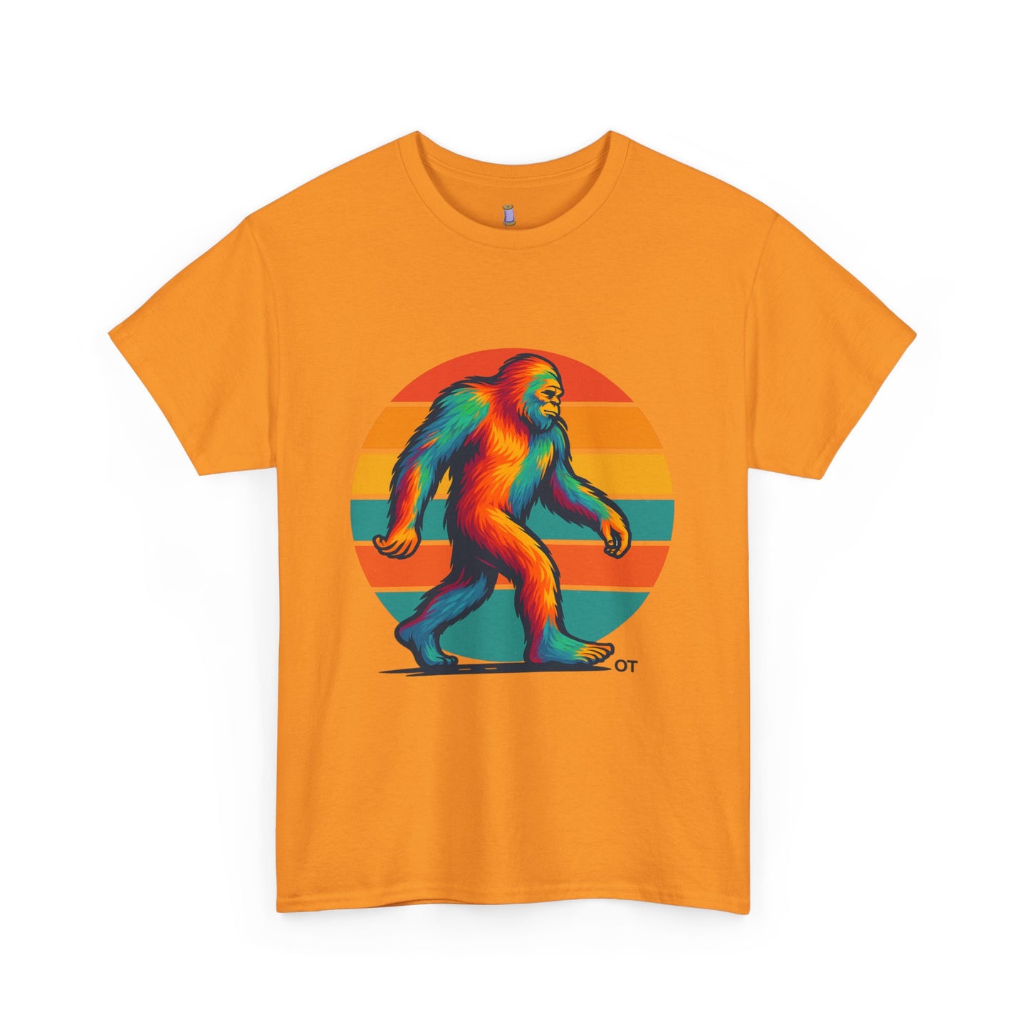 Colorful Bigfoot Unisex T-Shirt, Fun Graphic Tee for Nature Lovers, Perfect for Holidays, Festivals, Camping, Gifts