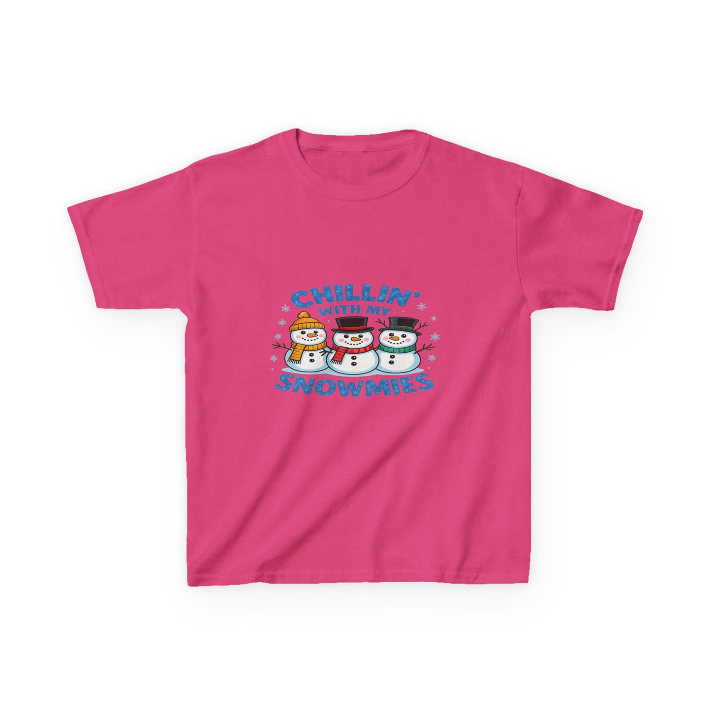 Chillin' with My Snowmies Christmas Tee - Kids Holiday Shirt