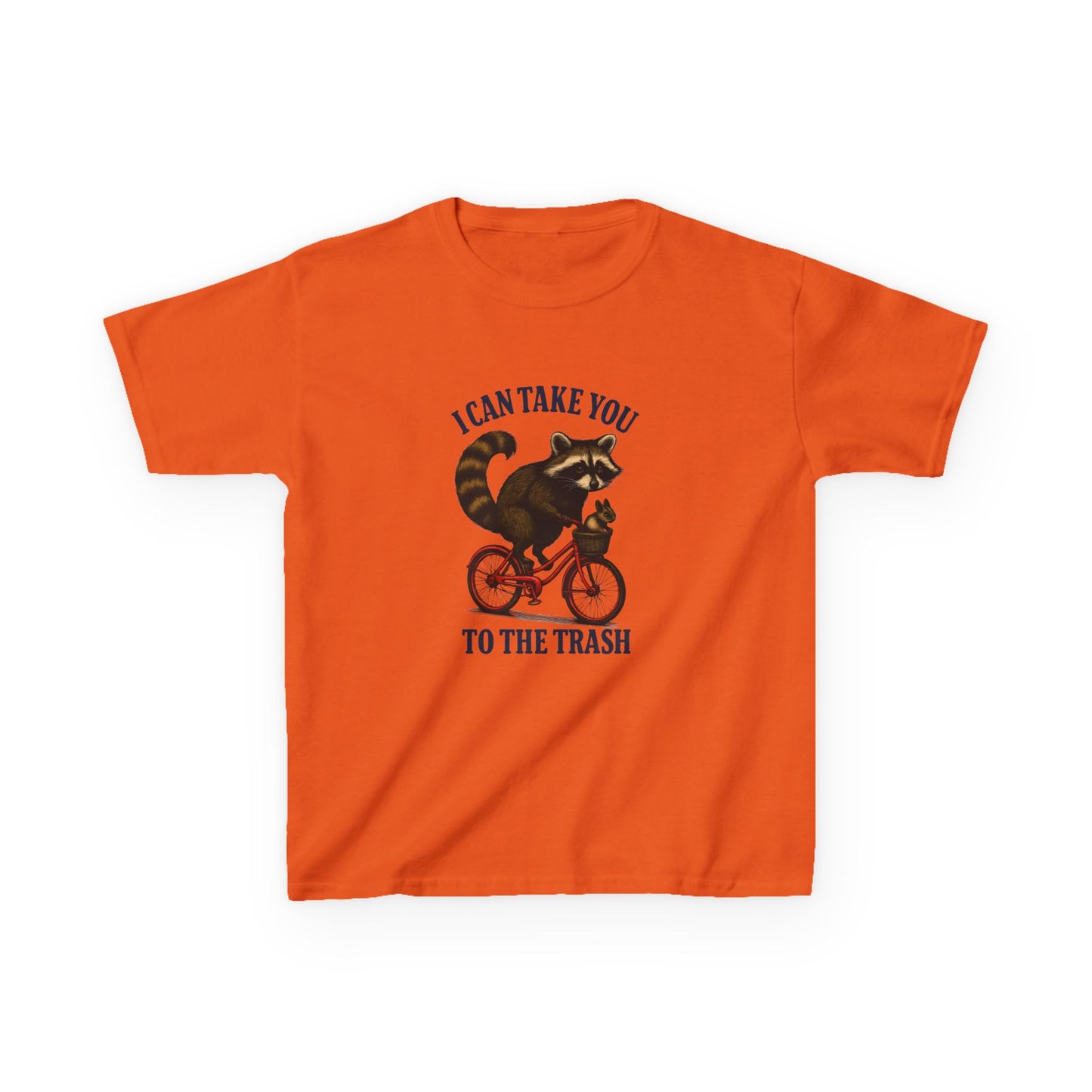 Raccoon Trash Ride Christmas Kids Tee