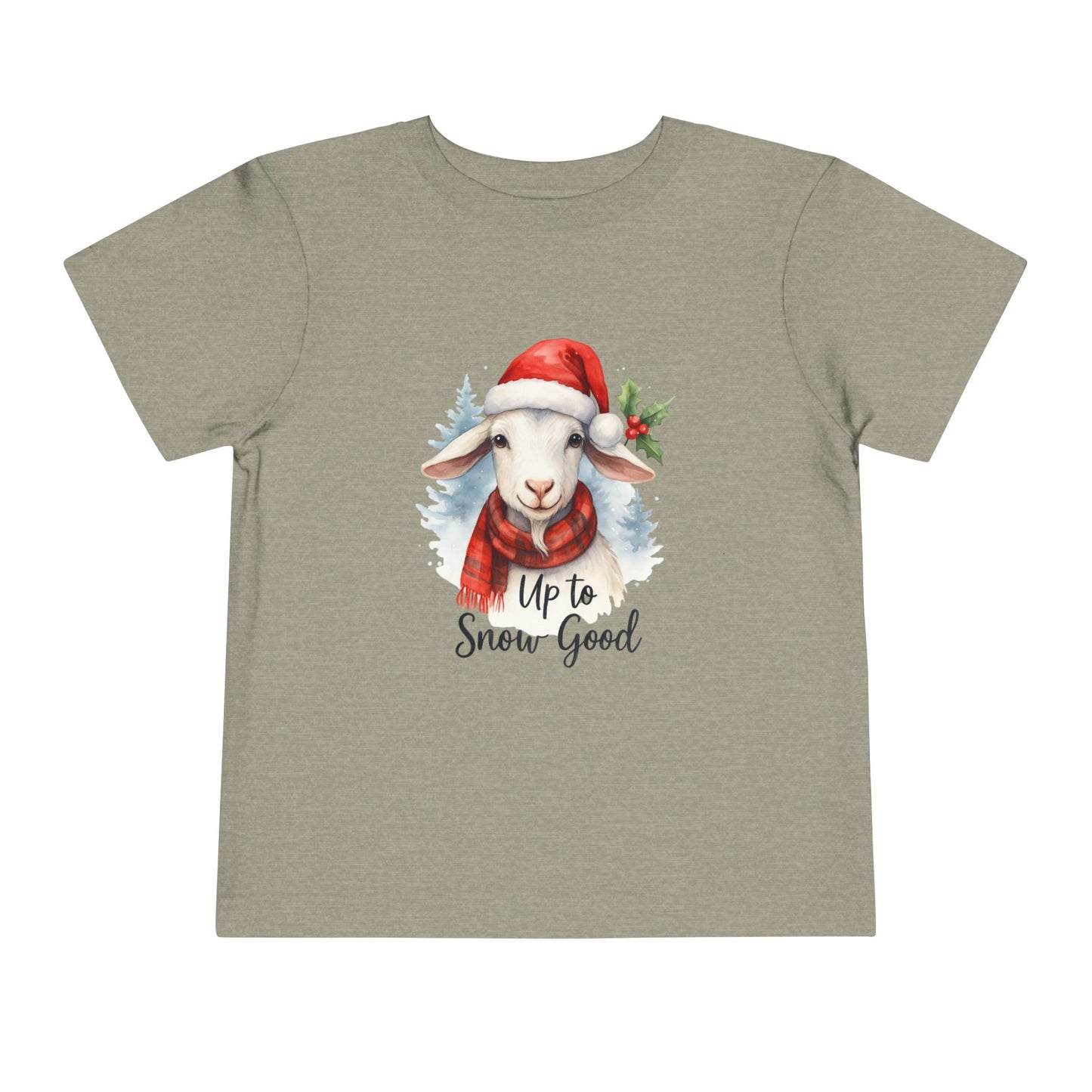 Up to Snow Good Goat Toddler Christmas Tee