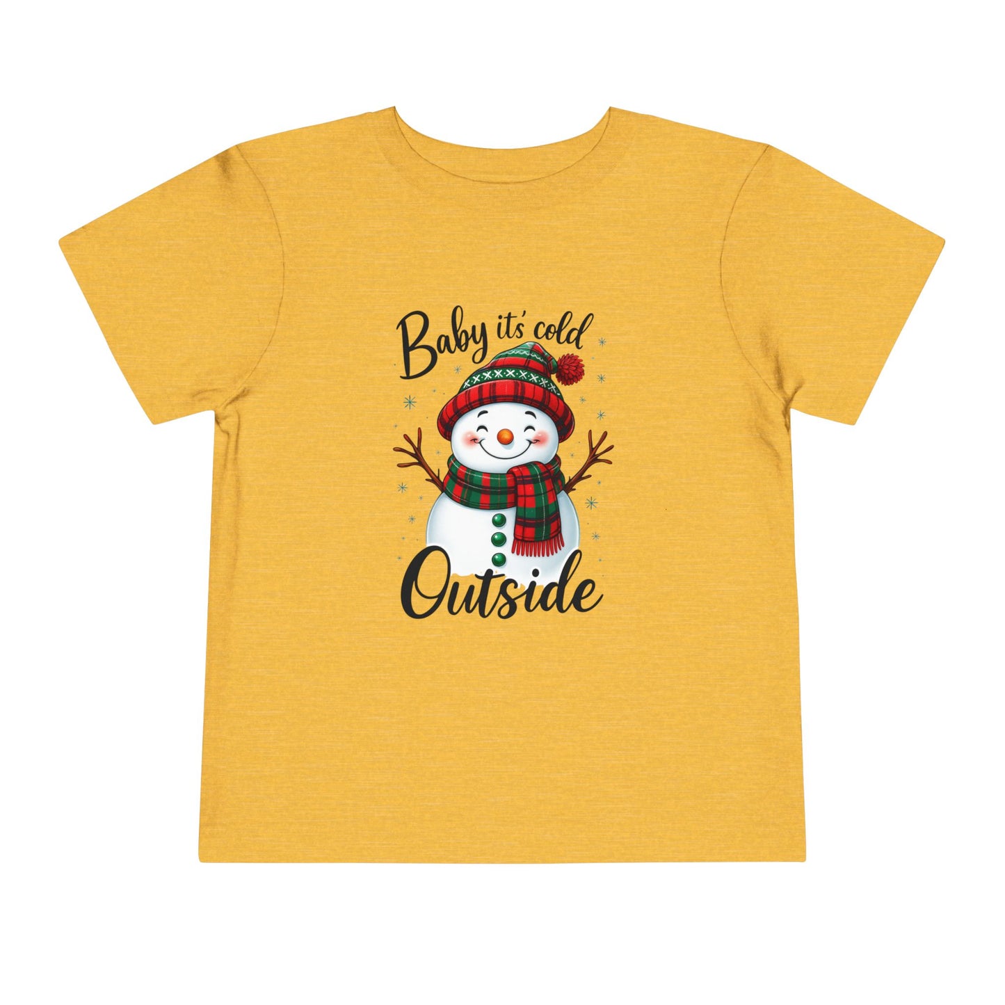 Baby It's Cold Outside Snowman Toddler Christmas Tee