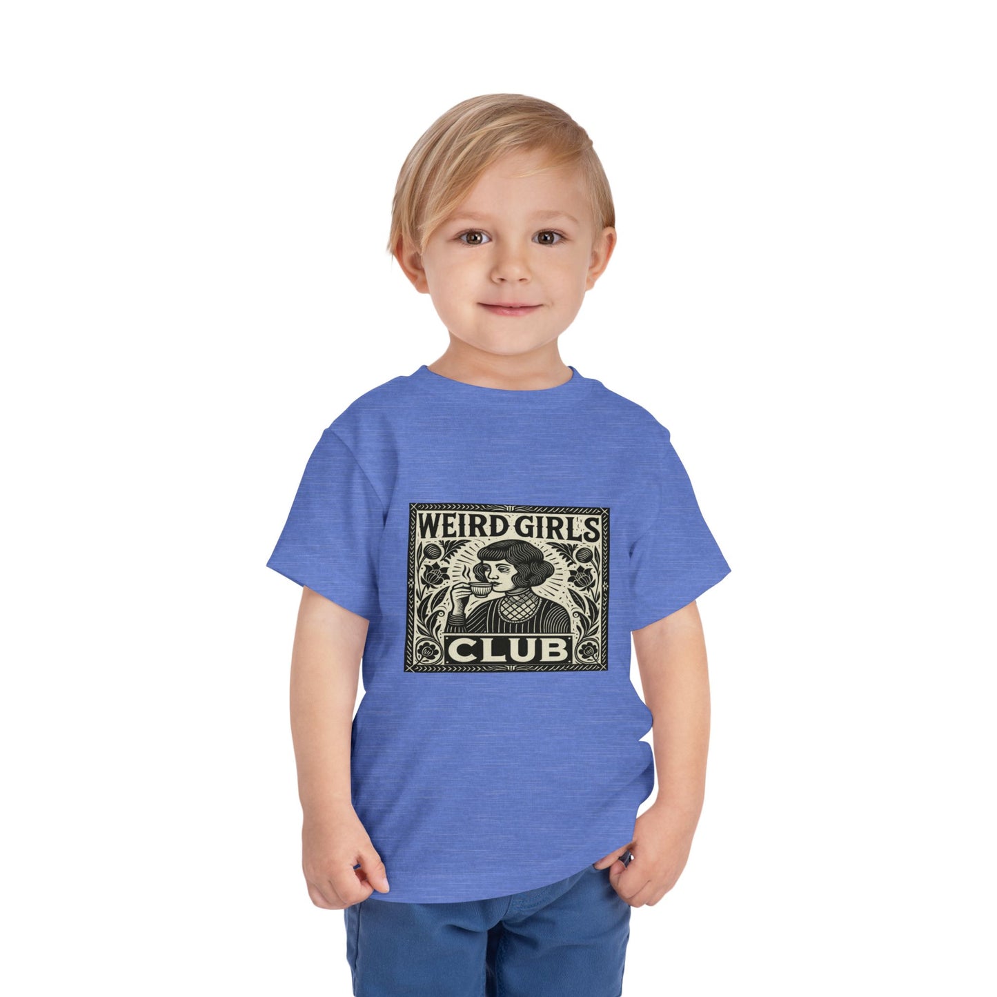 Weird Girls Club Tee - Vintage Linocut Christmas