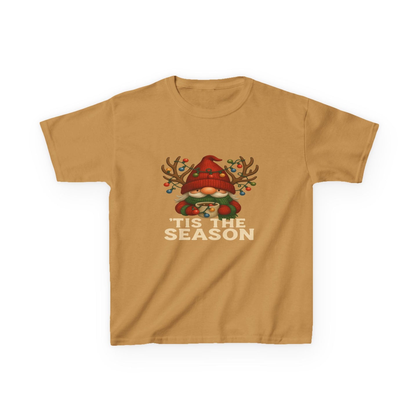 Gnome Dino 'Tis The Season Kids Christmas Tee