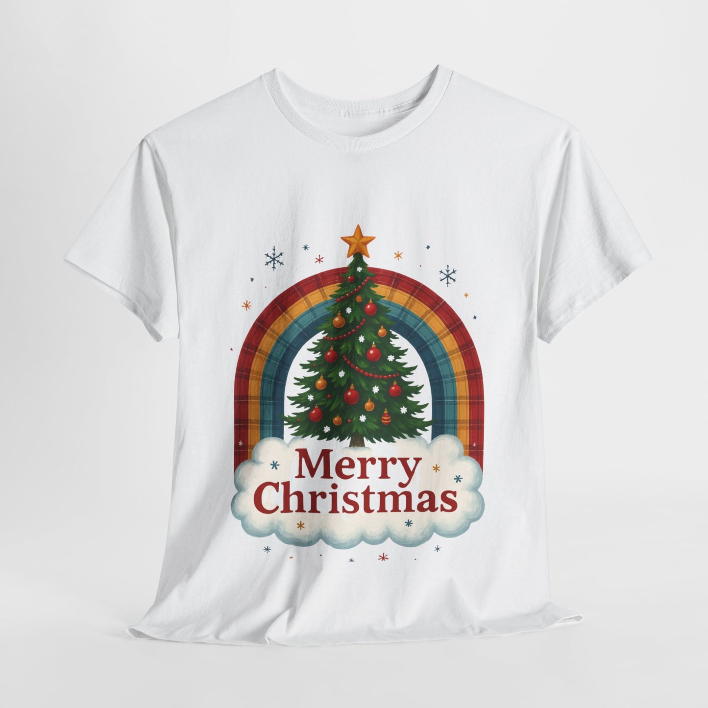 Christmas Rainbow Unisex Tee - Merry Christmas Tree