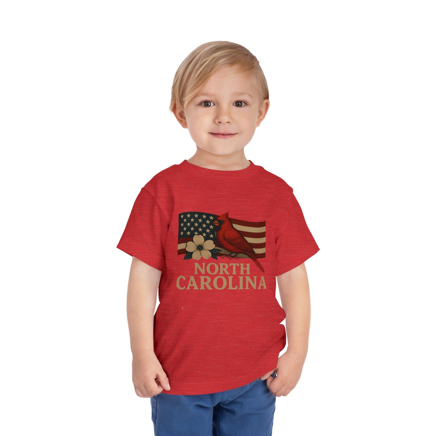 NC Cardinal & Dogwood Toddler Christmas Tee