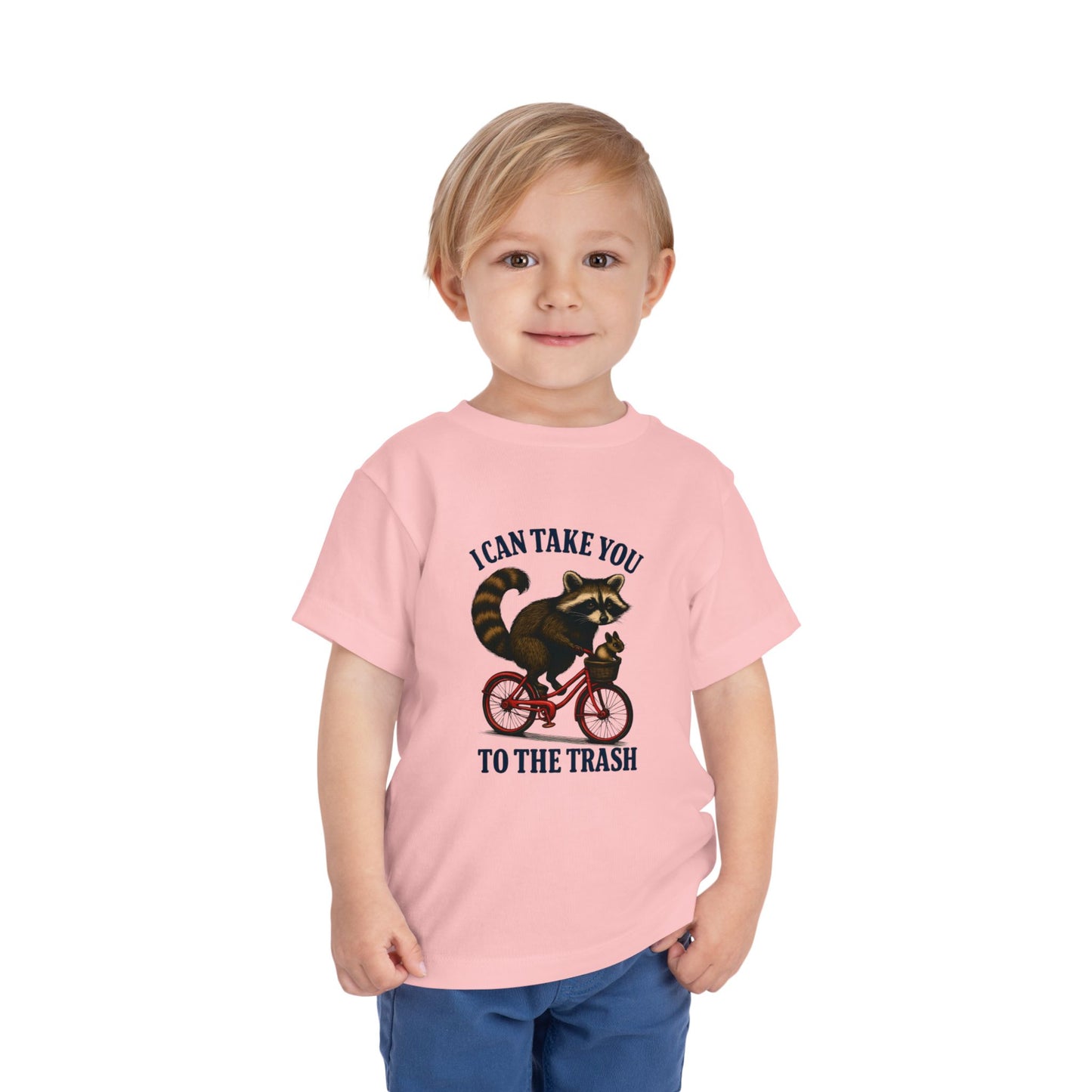 Raccoon Bike Ride Toddler Christmas Tee