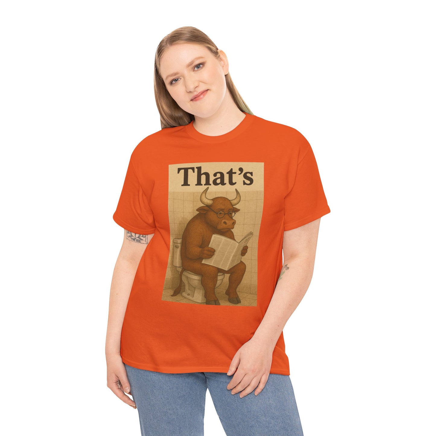 Bull on Toilet Unisex Tee
