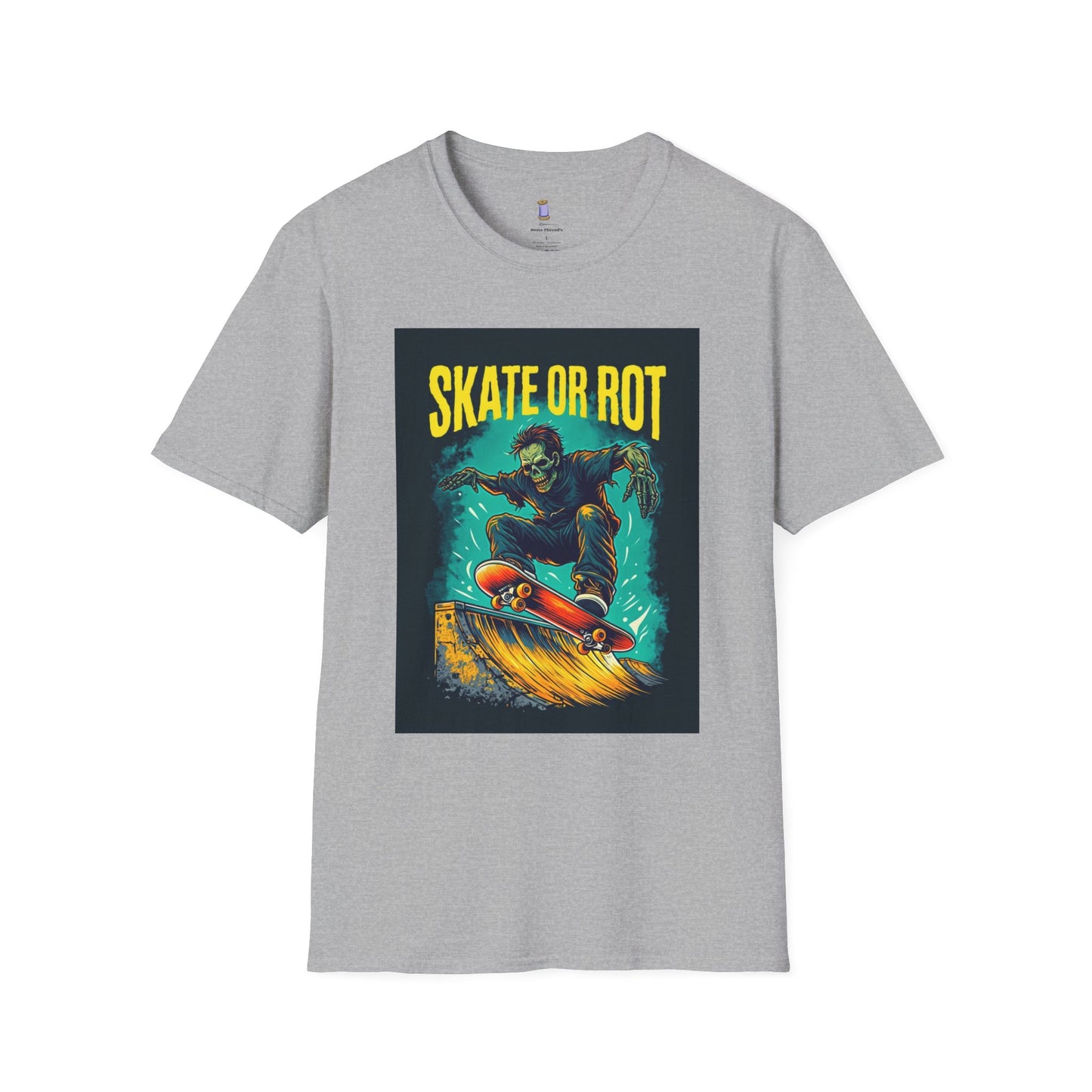 Skate or Rot Unisex Softstyle T-Shirt - Perfect for Skate Lovers, Casual Wear, Gift for Birthdays, Skateboarding Events, Summer Days