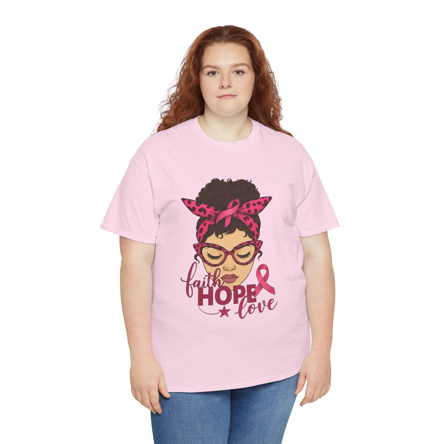 Hope, Faith, Love: Breast Cancer Awareness Tee