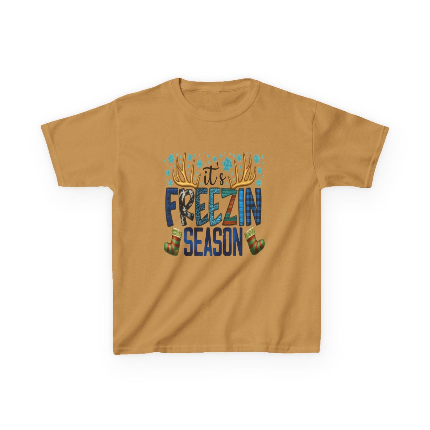 It's FREEZIN' Season Dinosaur Kids Tee - Xmas Gift