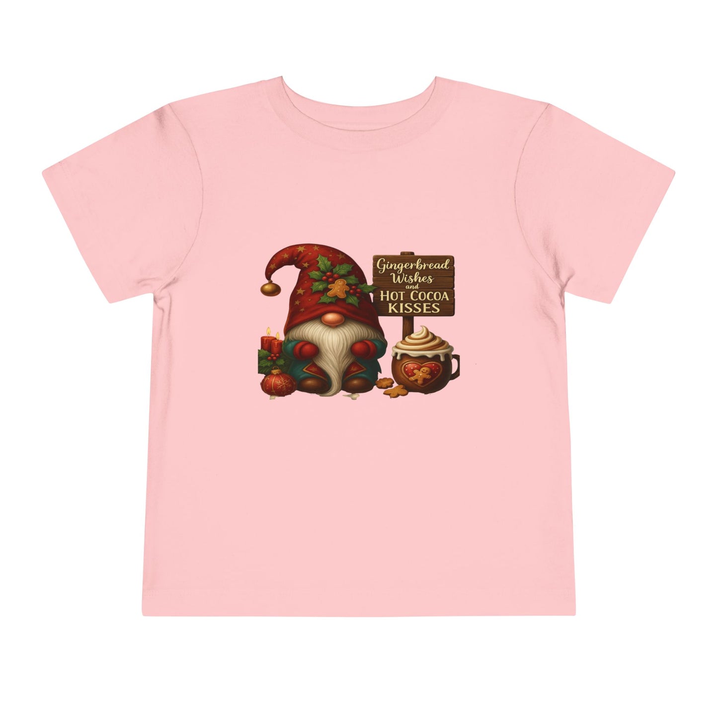 Gnome's Gingerbread Wishes Toddler Christmas Tee