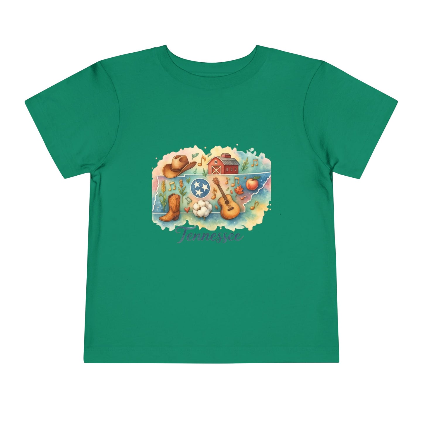 Toddler Tee Tennessee Watercolor Illustration