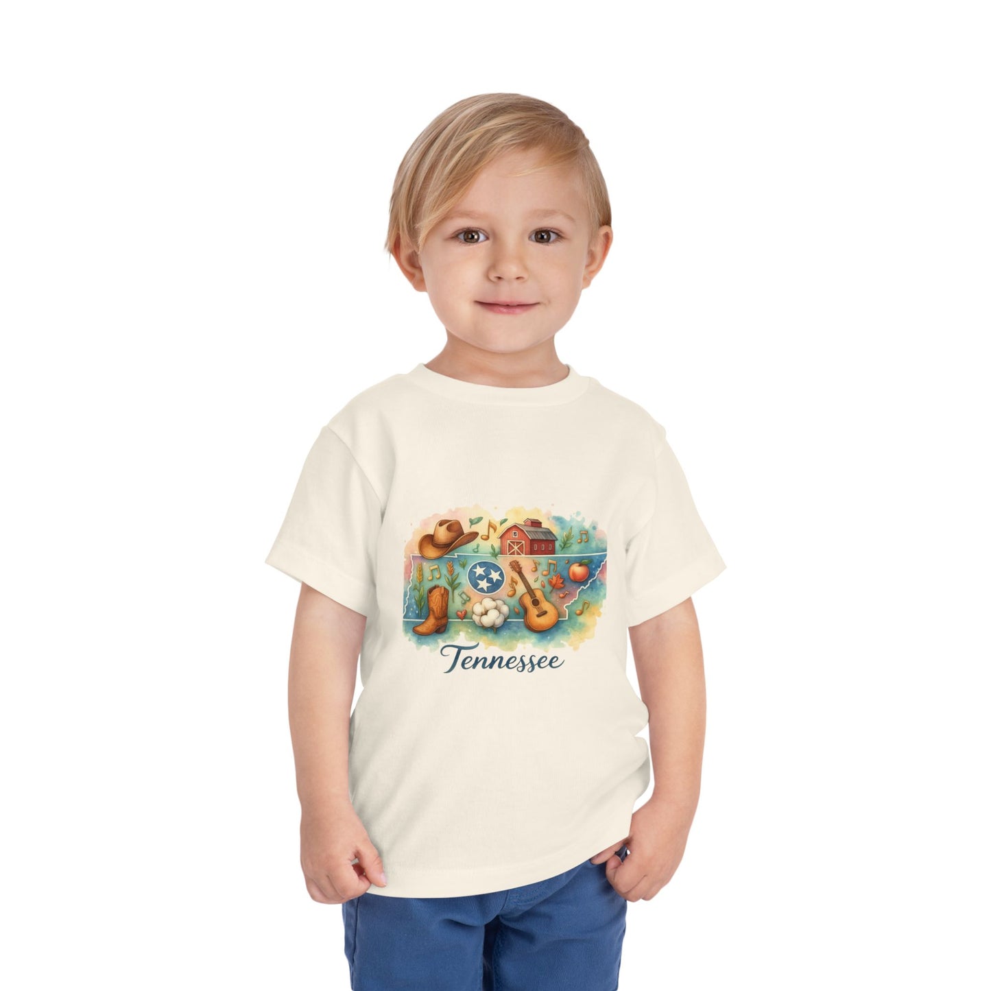 Toddler Tee Tennessee Watercolor Illustration