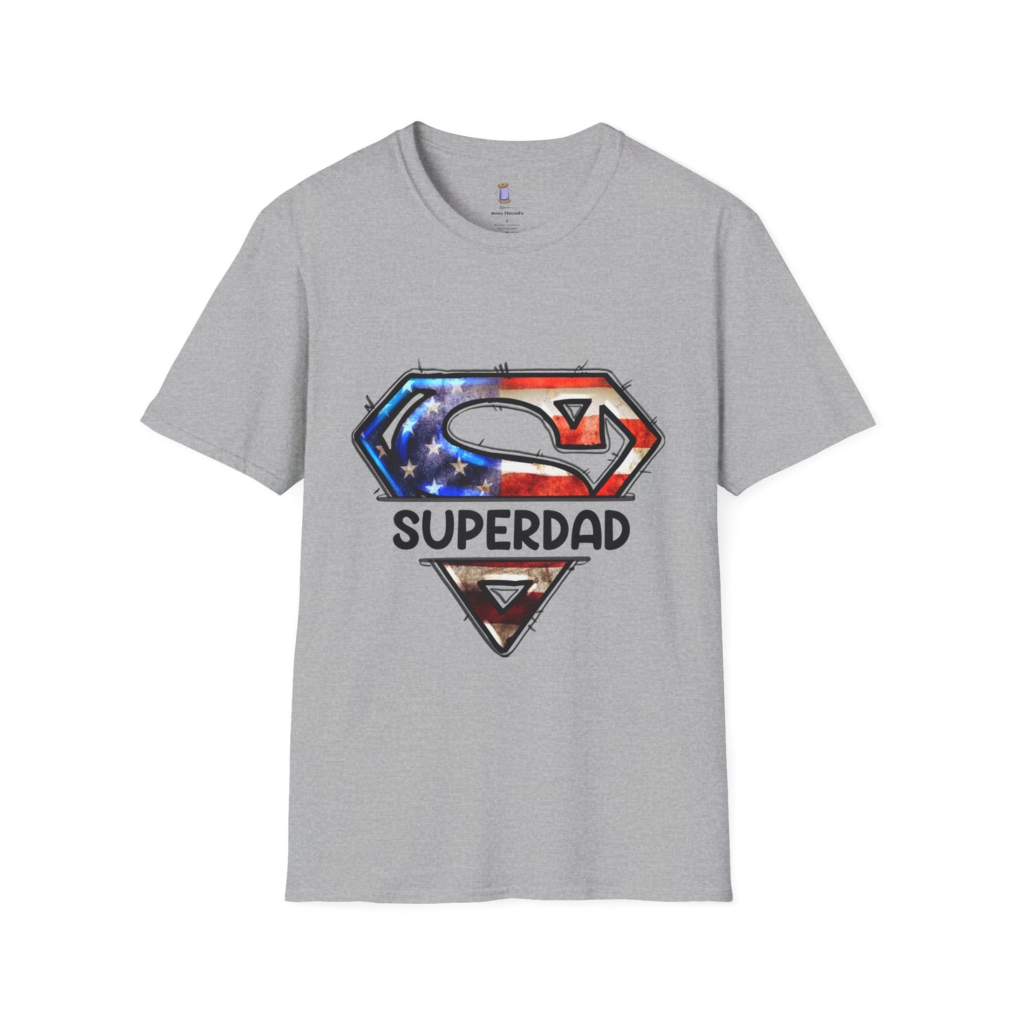 Superdad Unisex Softstyle T-Shirt | Father's Day Gift, Dad Shirt, Superhero Tee, Family T-Shirt, Patriotic Apparel