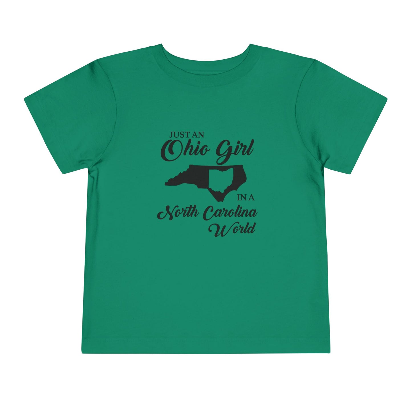 Toddler Tee Ohio Girl in North Carolina World Design Shirt