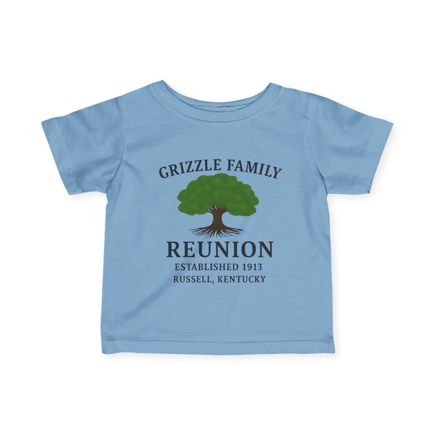 Grizzle Family Reunion Infant Tee, Baby Tee, Personalized Family Shirt, Cute Kid's Apparel, Gift for New Parents, Celebration Outfit