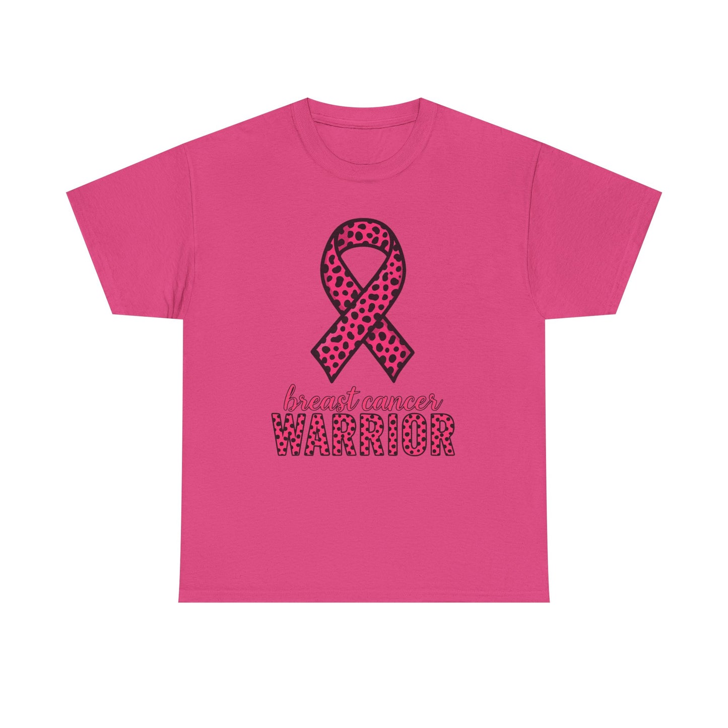 Pink Leopard Ribbon Breast Cancer Awareness Tee