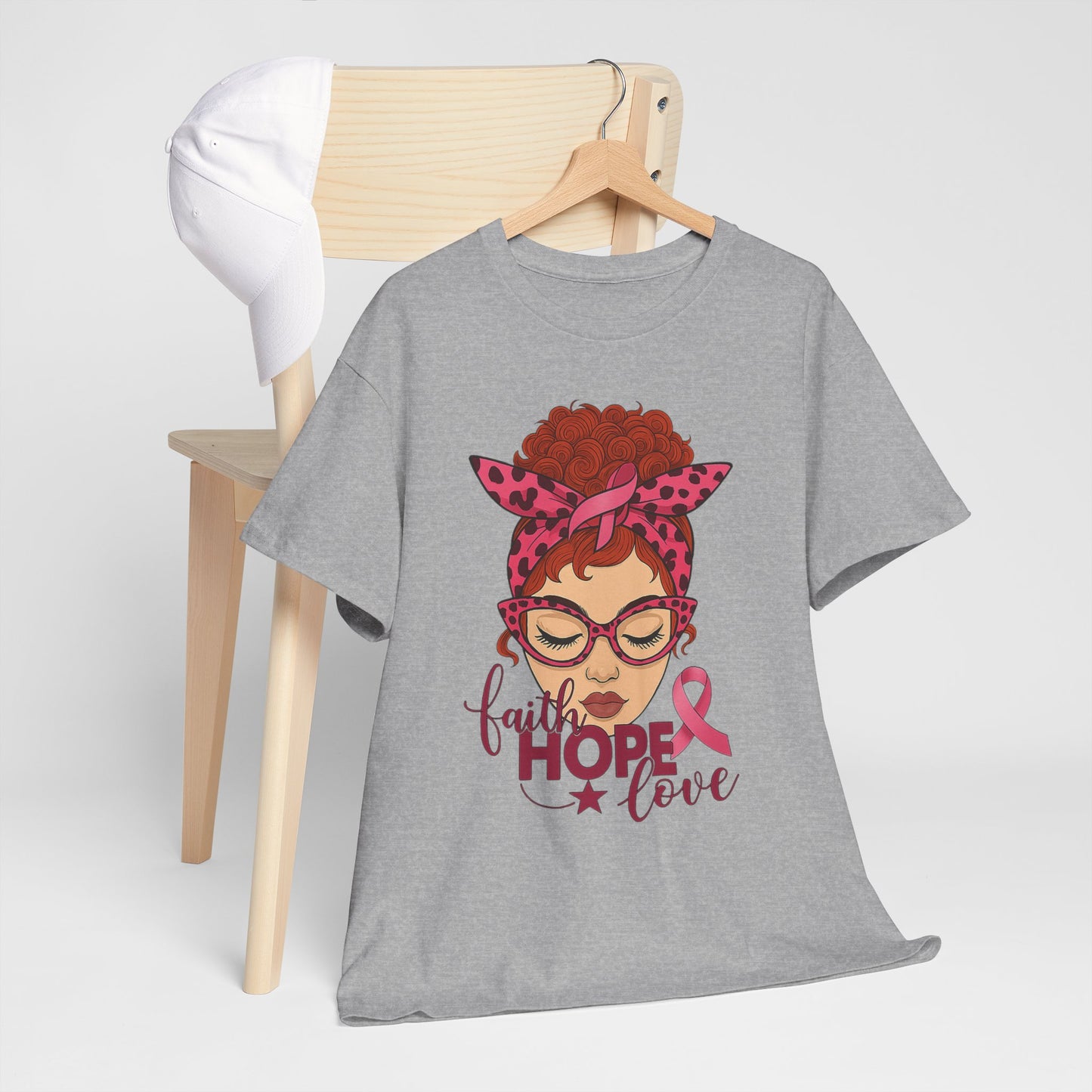 Hope, Faith & Love: Pink Ribbon Awareness Tee
