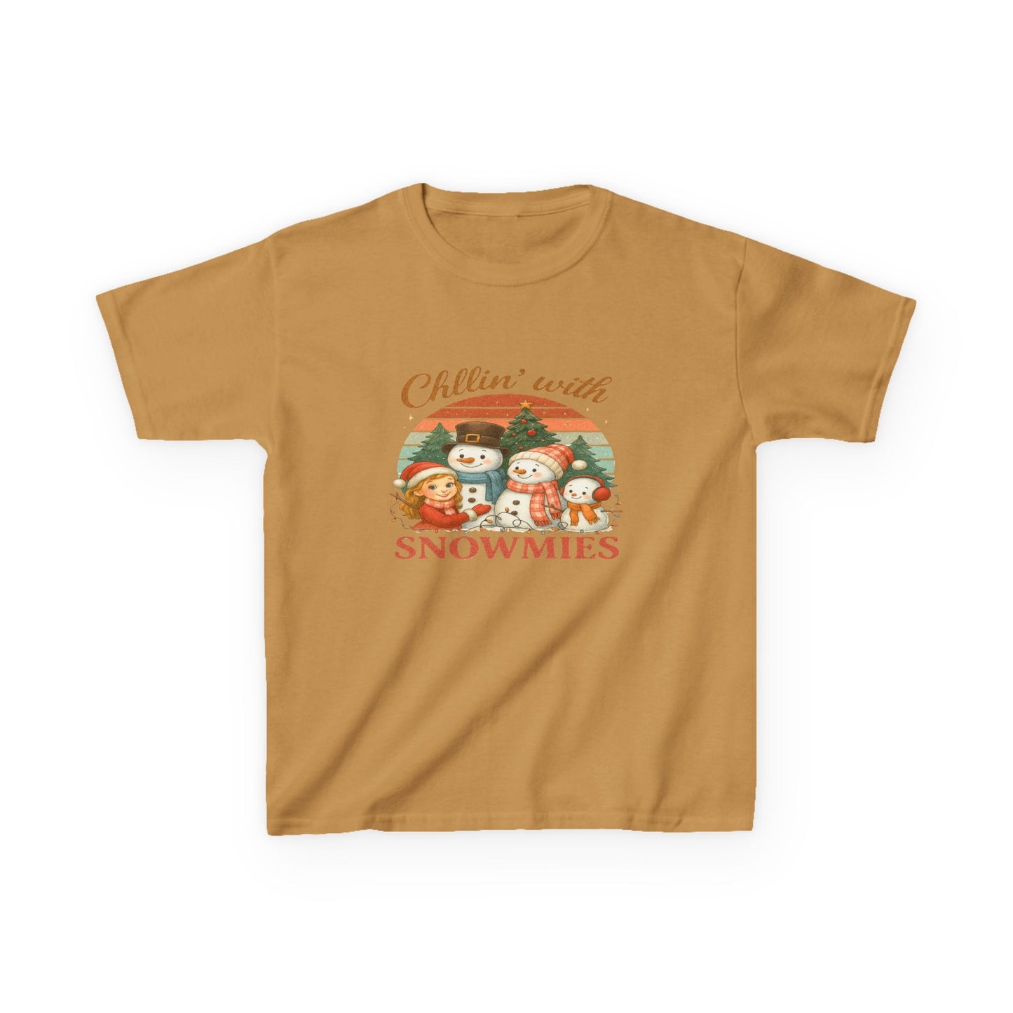 Chillin' with Snowmies Kids Christmas Tee