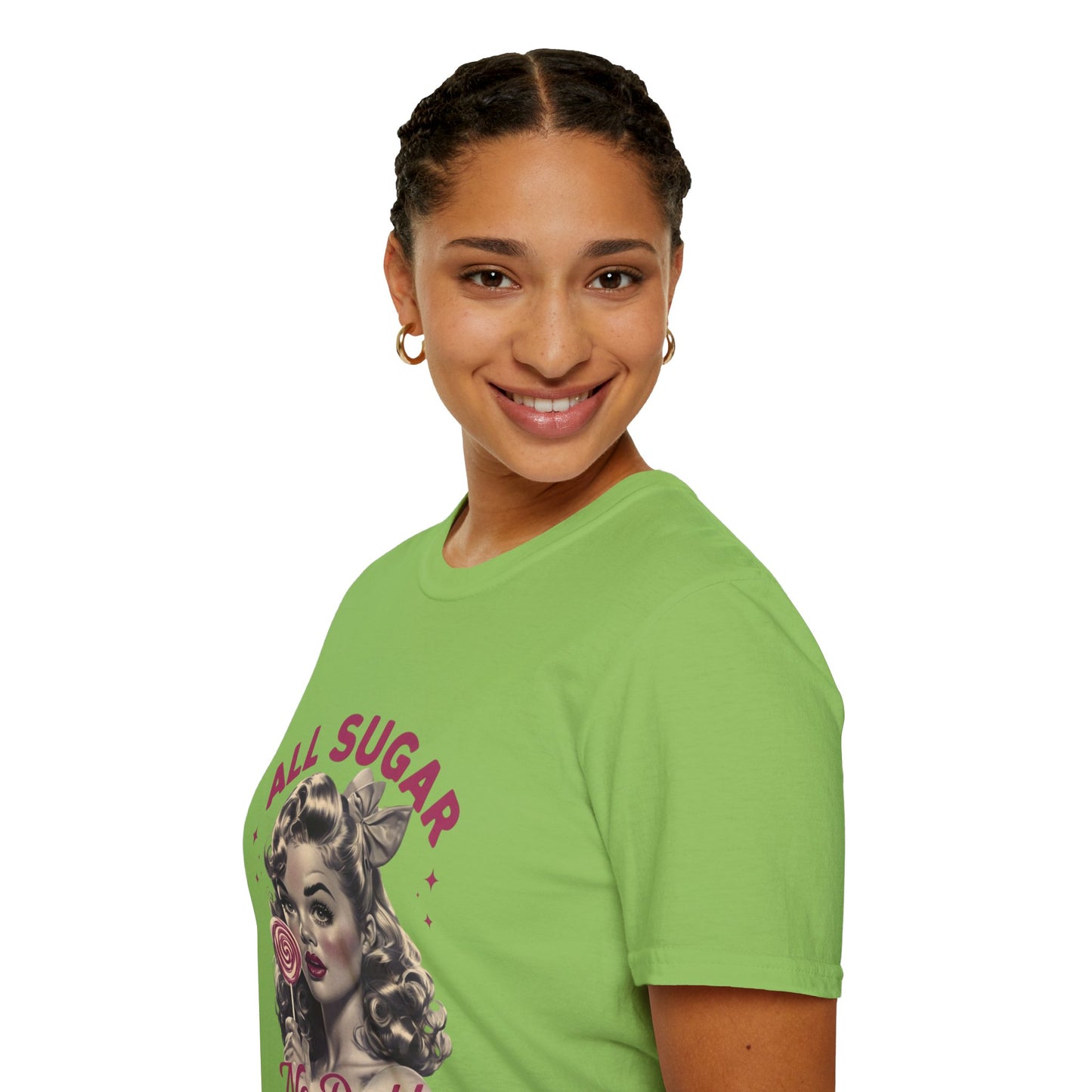 Graphic Tee - All Sugar No Daddy Print Women's Softstyle T-Shirt