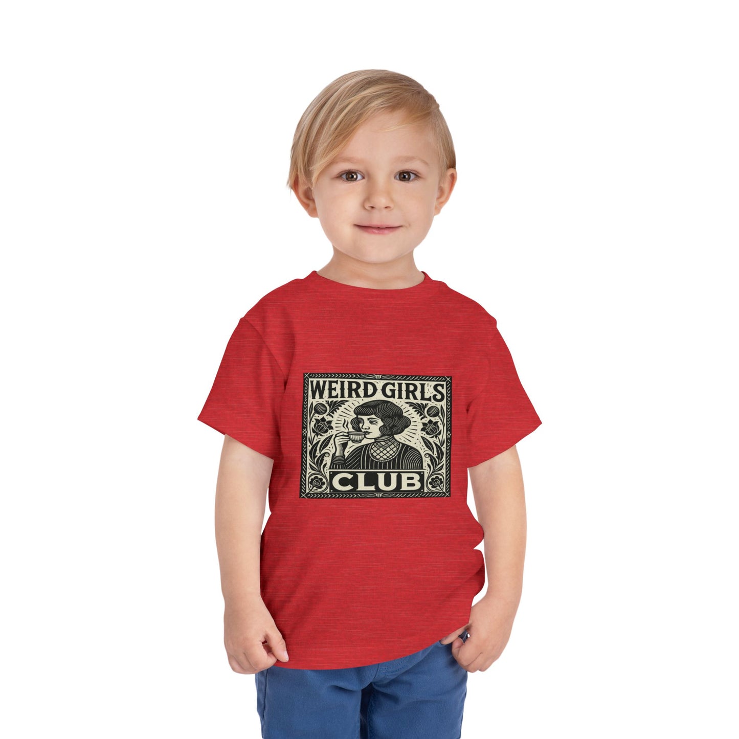 Weird Girls Club Tee - Vintage Linocut Christmas