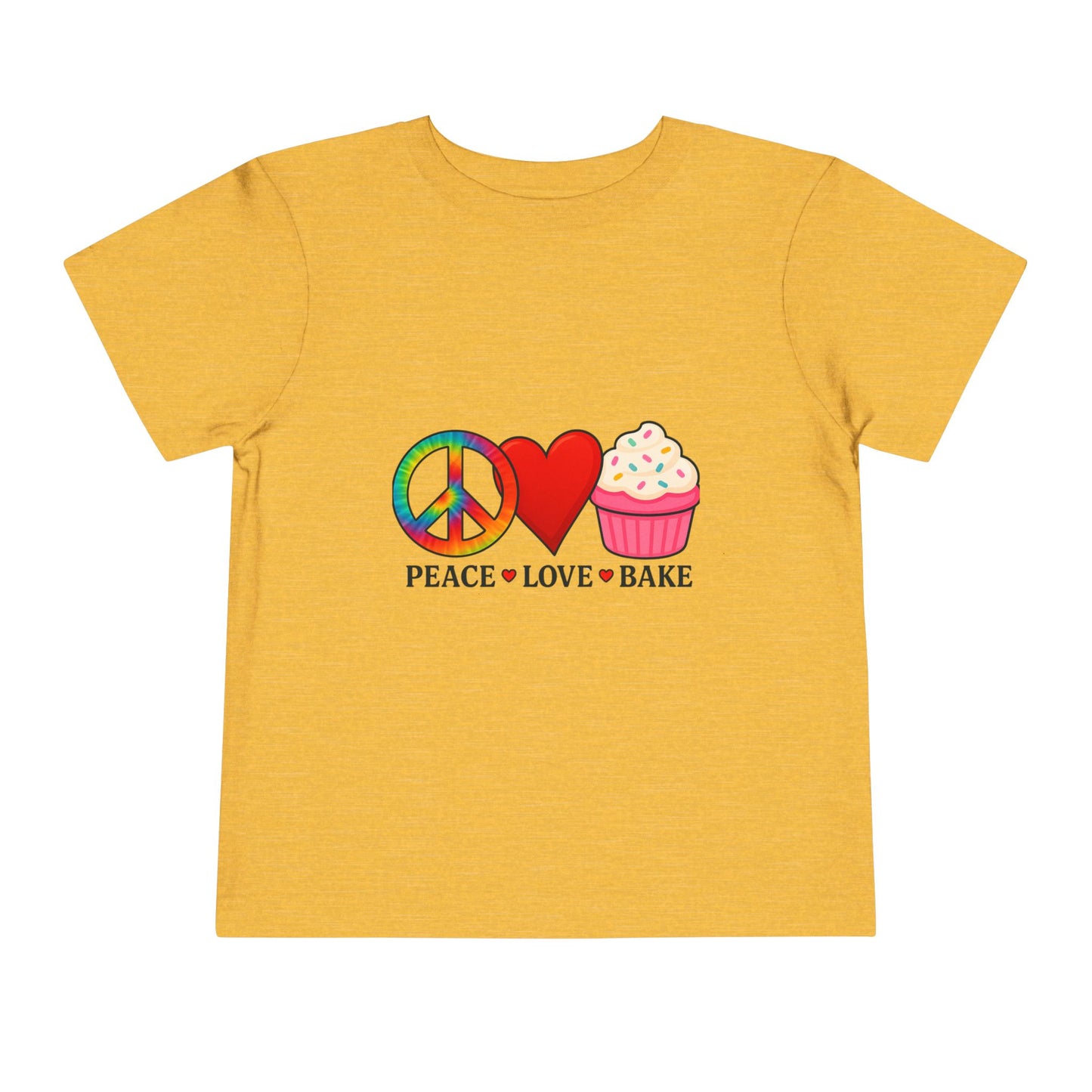 Peace Love Bake Toddler Christmas Tee