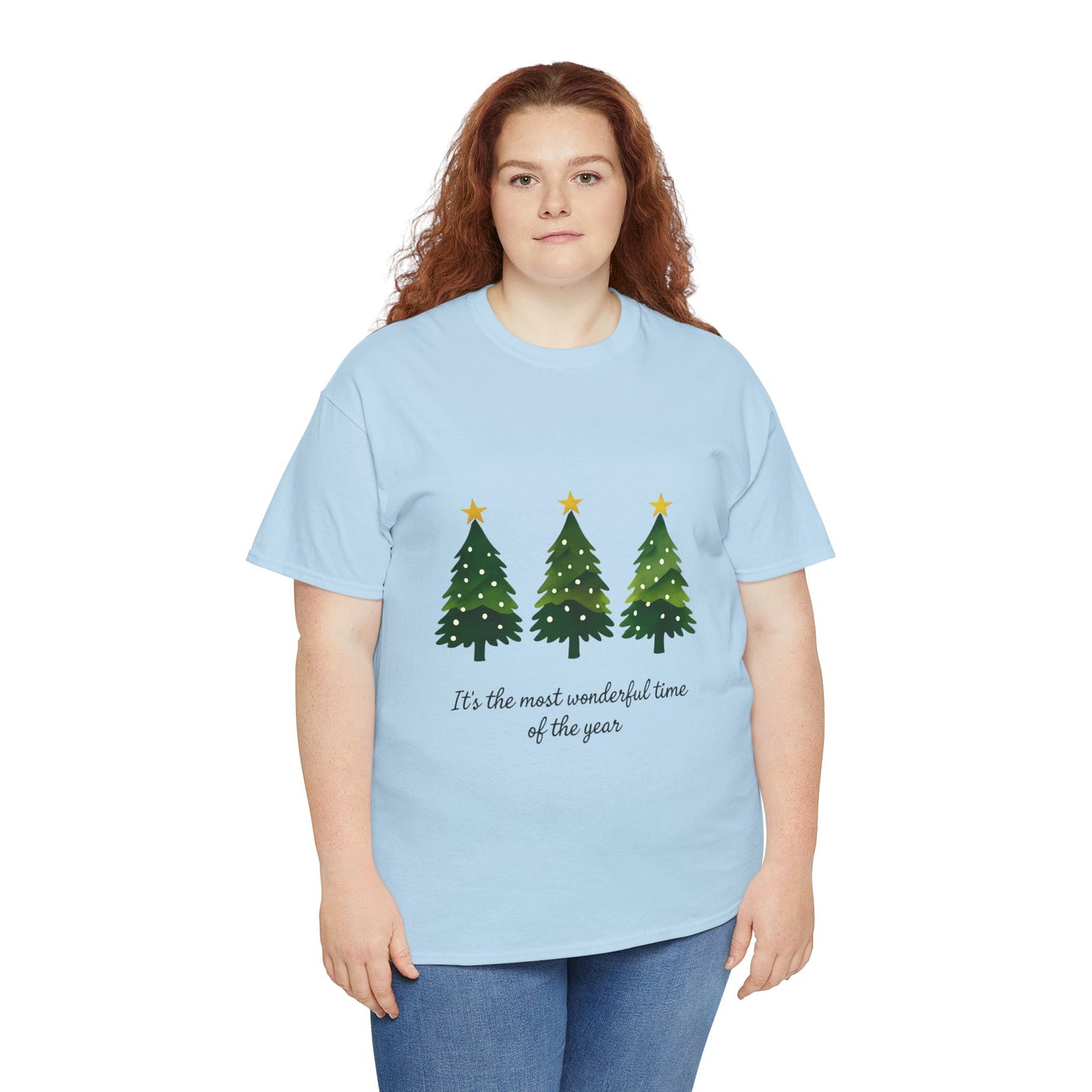 Christmas Tee - Festive Watercolor Trees Holiday Shirt