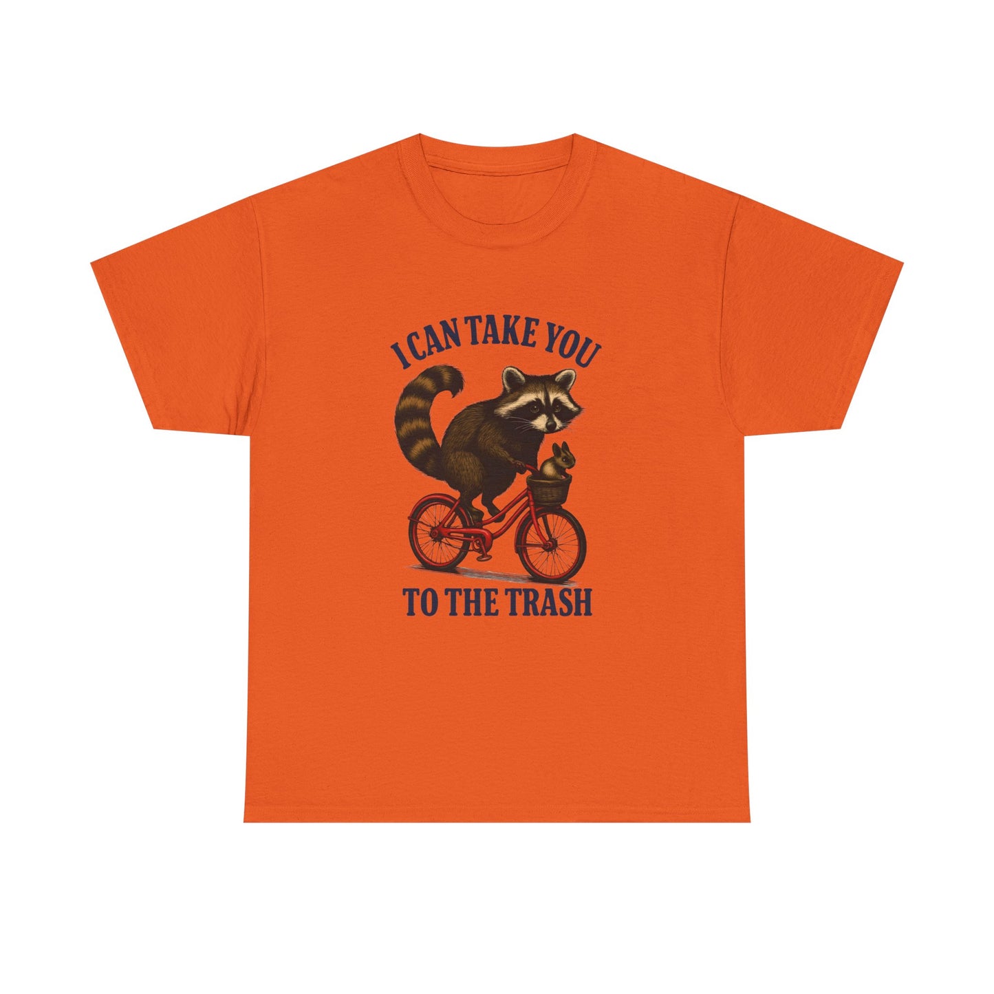 Cotton Tee Vintage Raccoon Bicycle Graphic Shirt