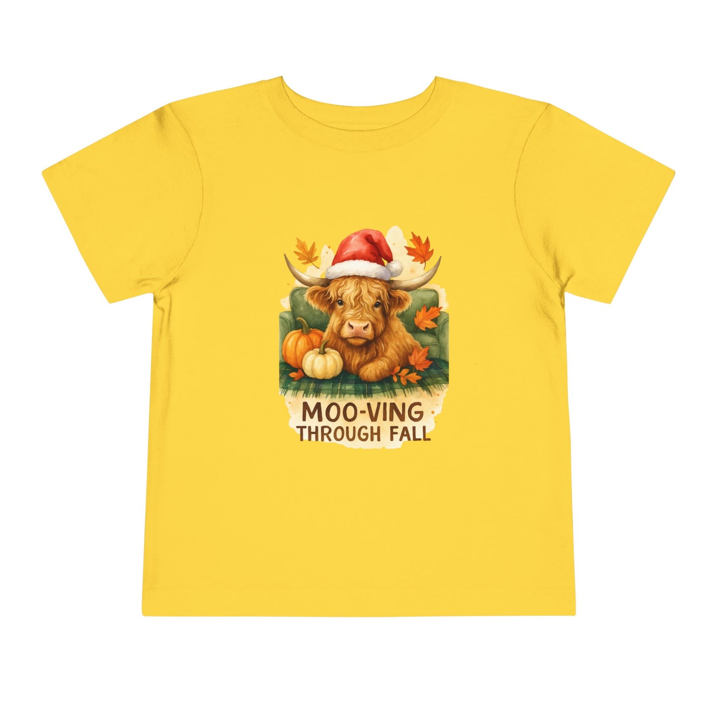 Moo-ving Through Fall Toddler Christmas Tee