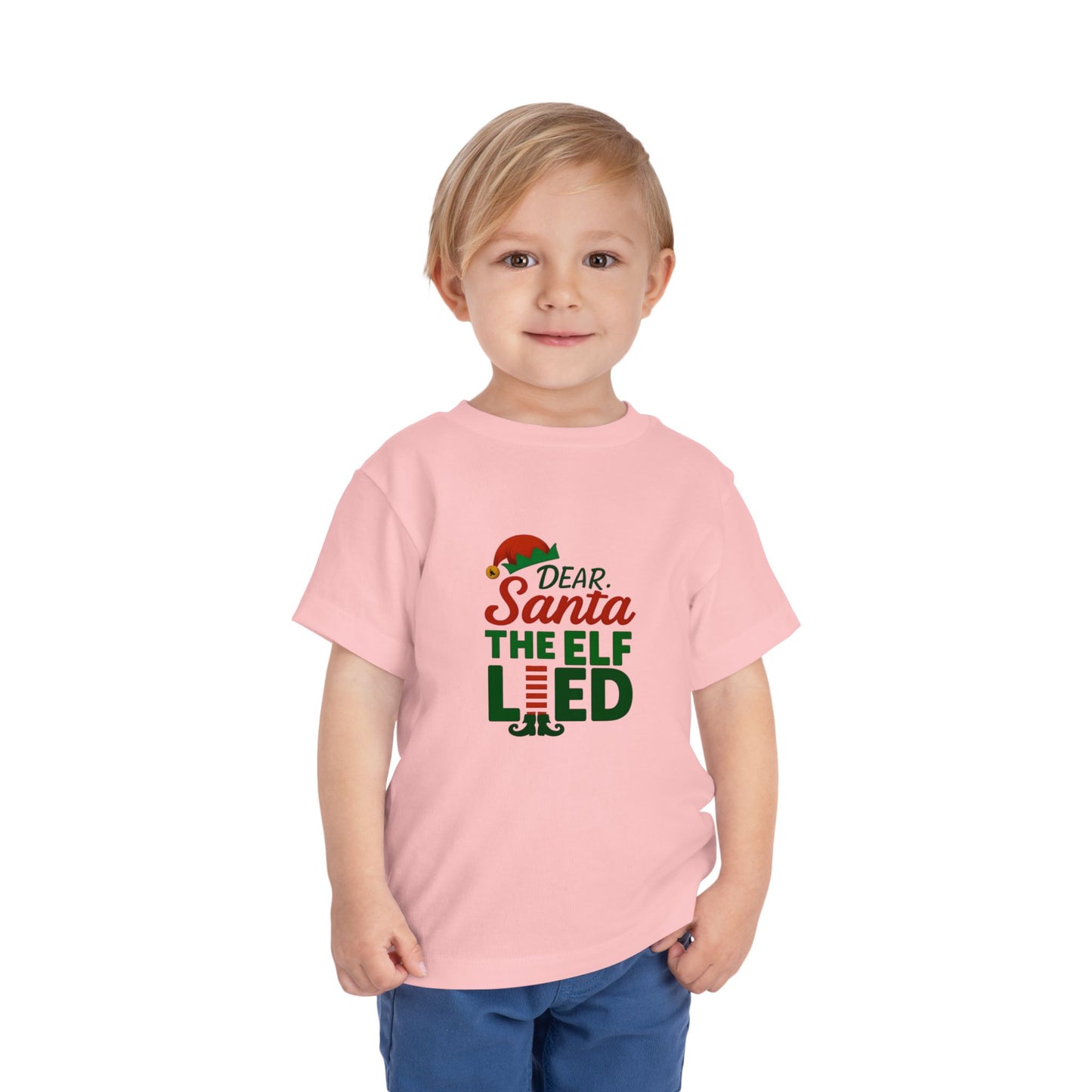 Dear Santa The Elf Lied Toddler Christmas Tee