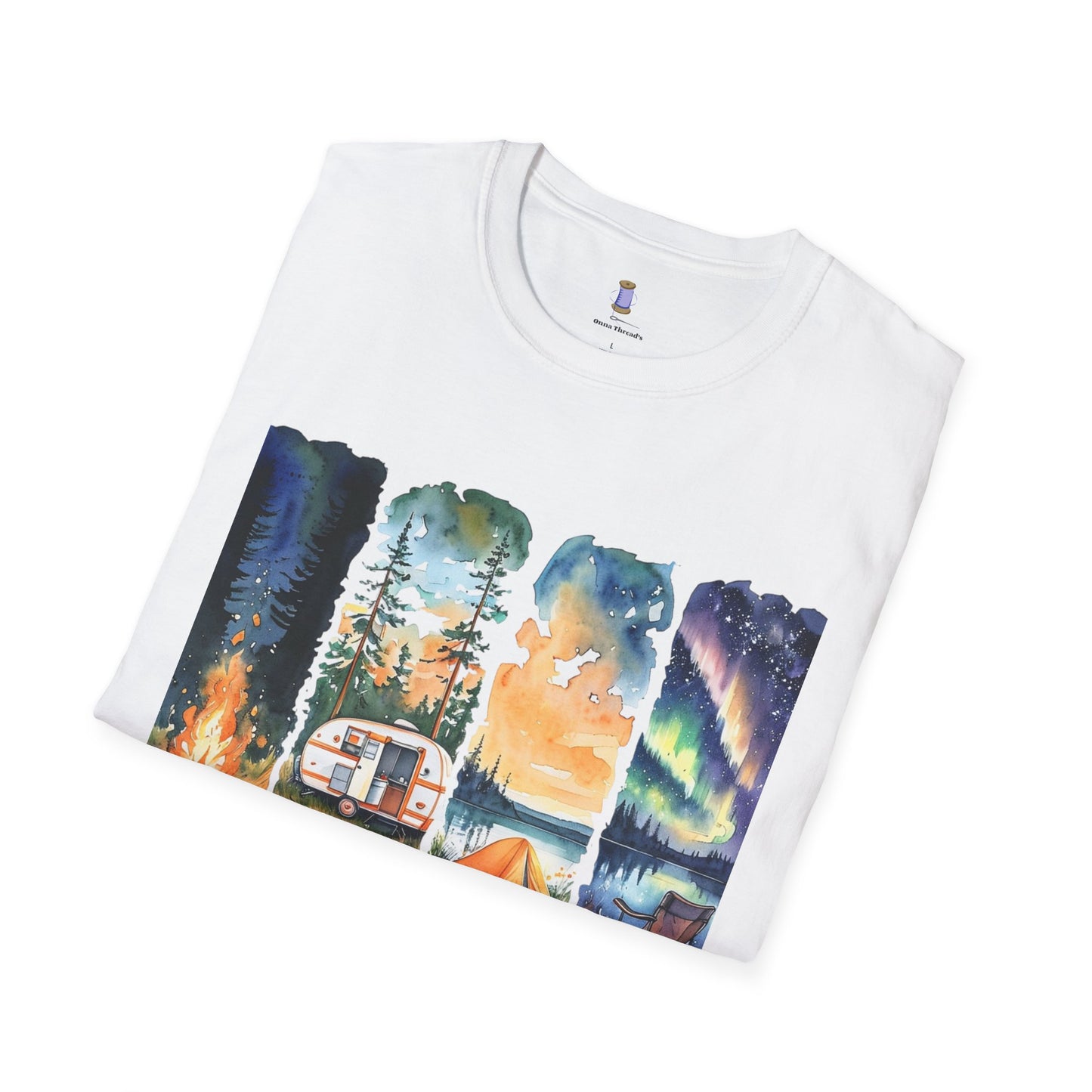 Camping Life Unisex Softstyle T-Shirt, Outdoor Apparel, Adventure Wear, Summer Camping Gear, Nature Lover Gift