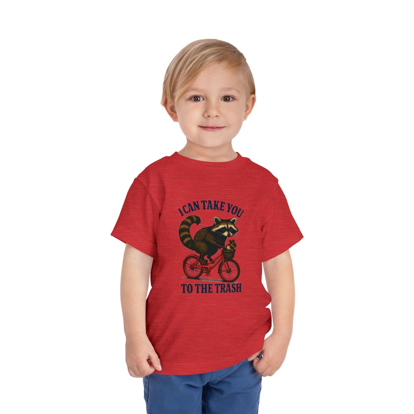 Raccoon Bike Ride Toddler Christmas Tee