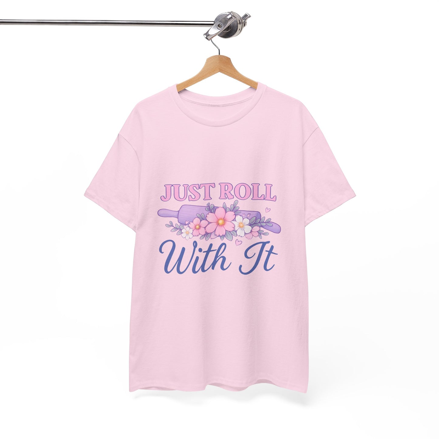 Floral Tee 'Just Roll With It'