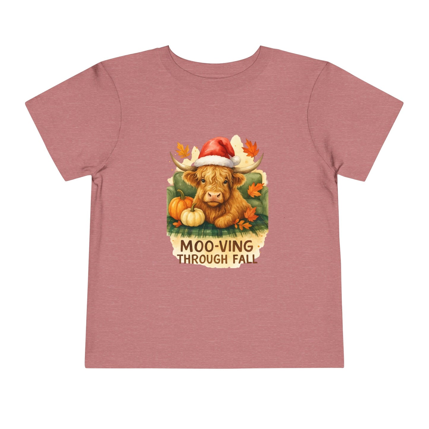 Moo-ving Through Fall Toddler Christmas Tee